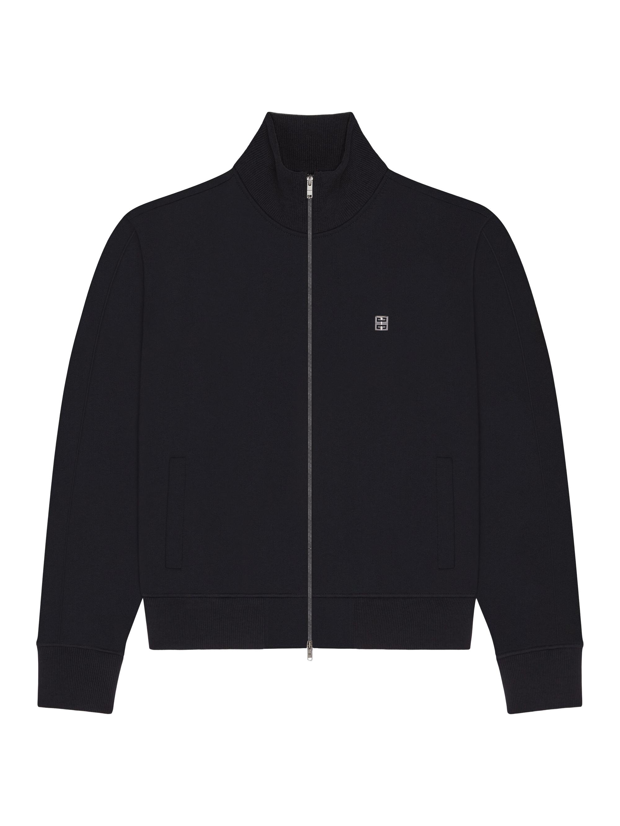 Givenchy Men's Tracksuit Jacket in Fleece with 4G Detail - Black