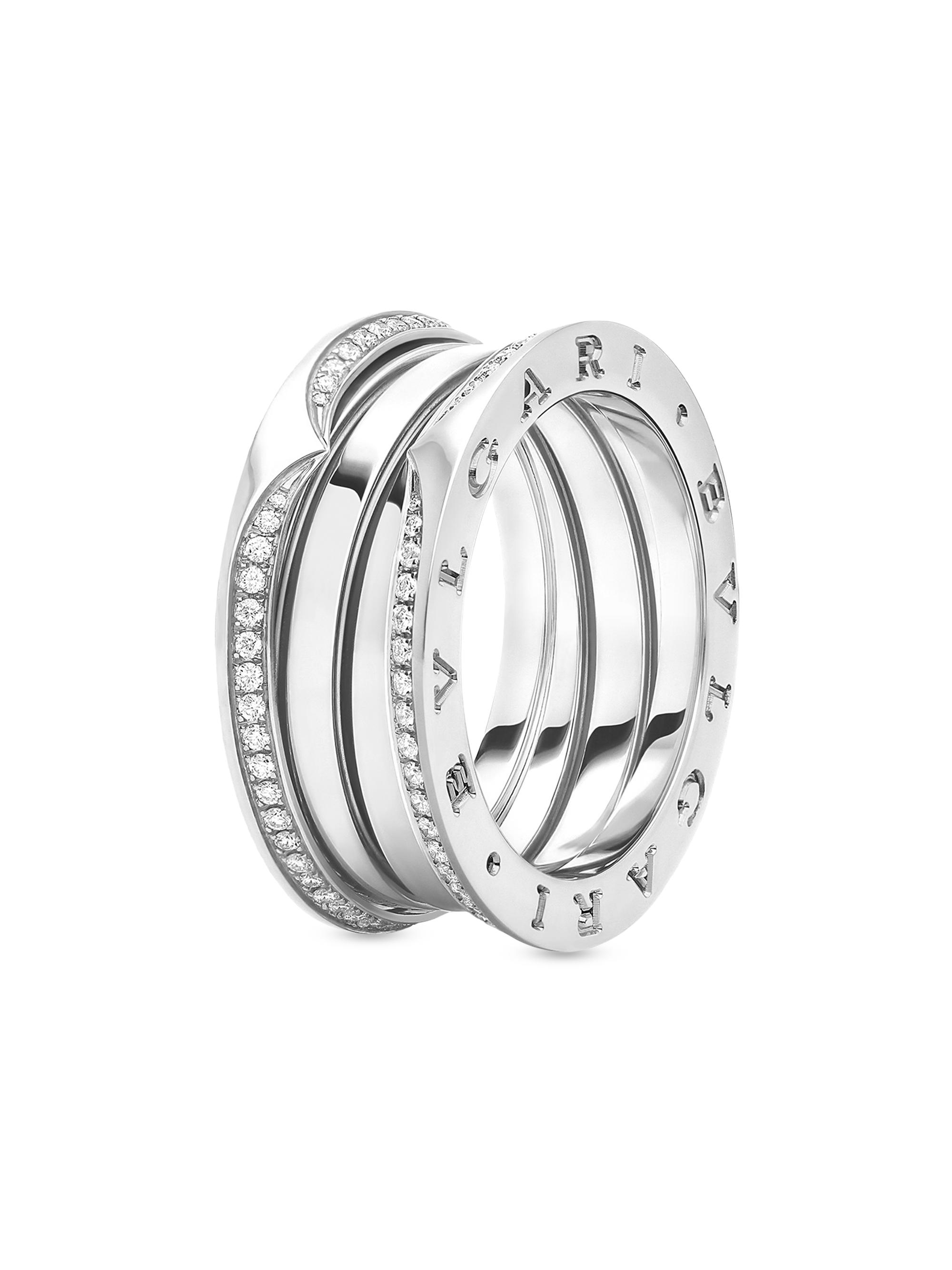 BVLGARI B.zero1 18K Yellow Gold & 0.43 TCW Diamond 3-Band Ring