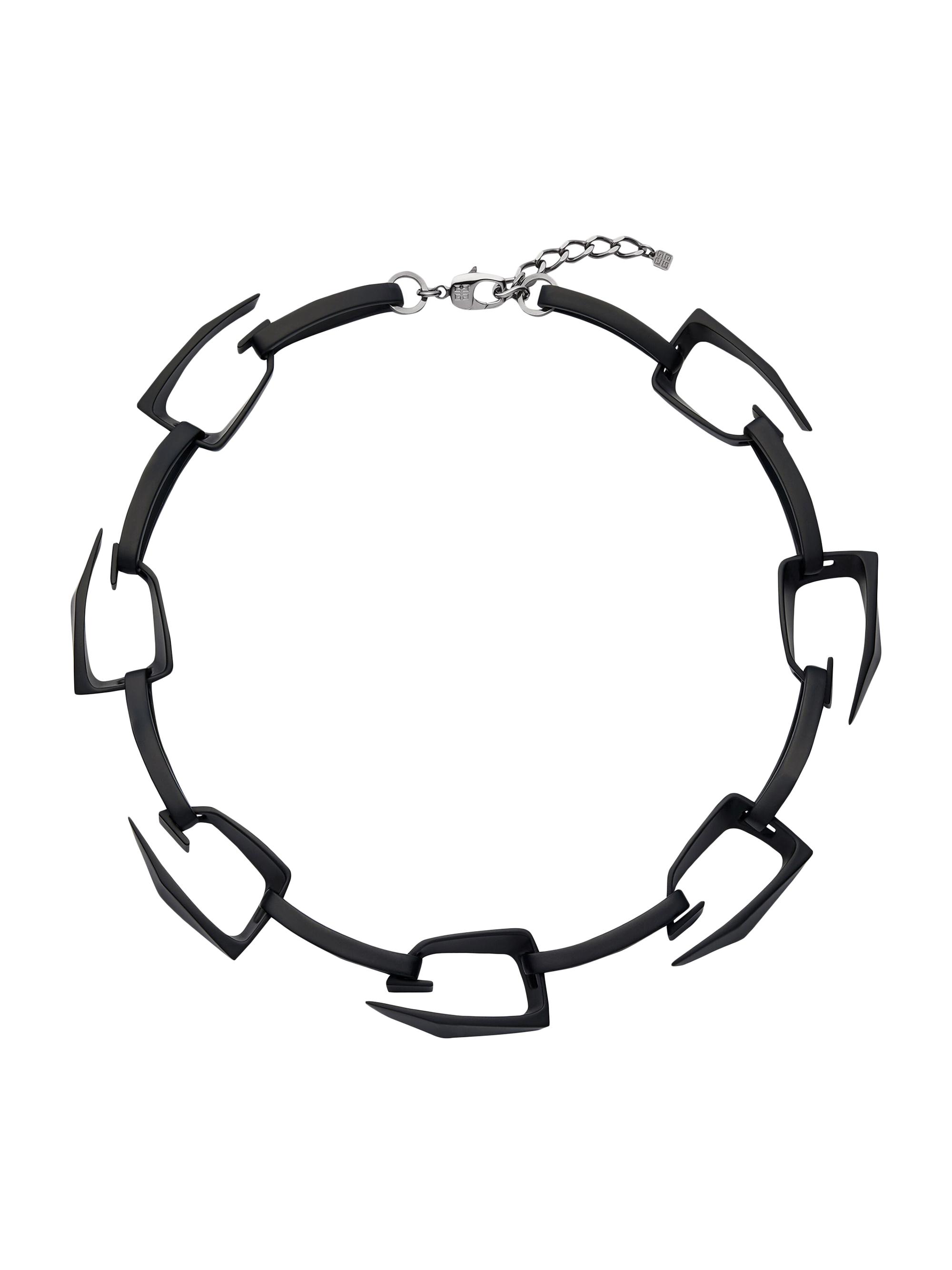 Givenchy Men's  Cut Necklace in Metal and Enamel - Black