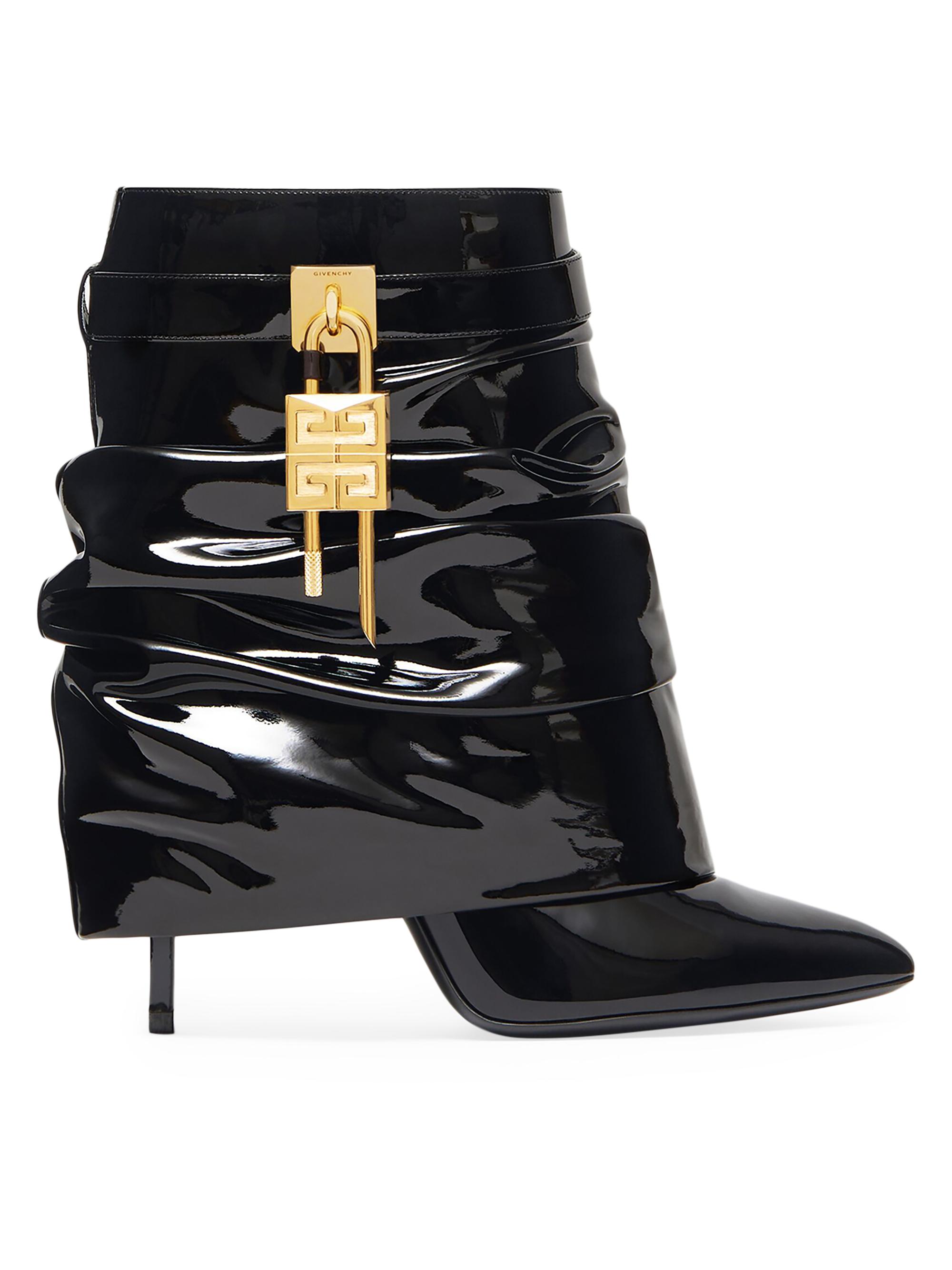 Givenchy Shark Lock Stiletto Ankle Boots in Latex Saks Fifth Avenue