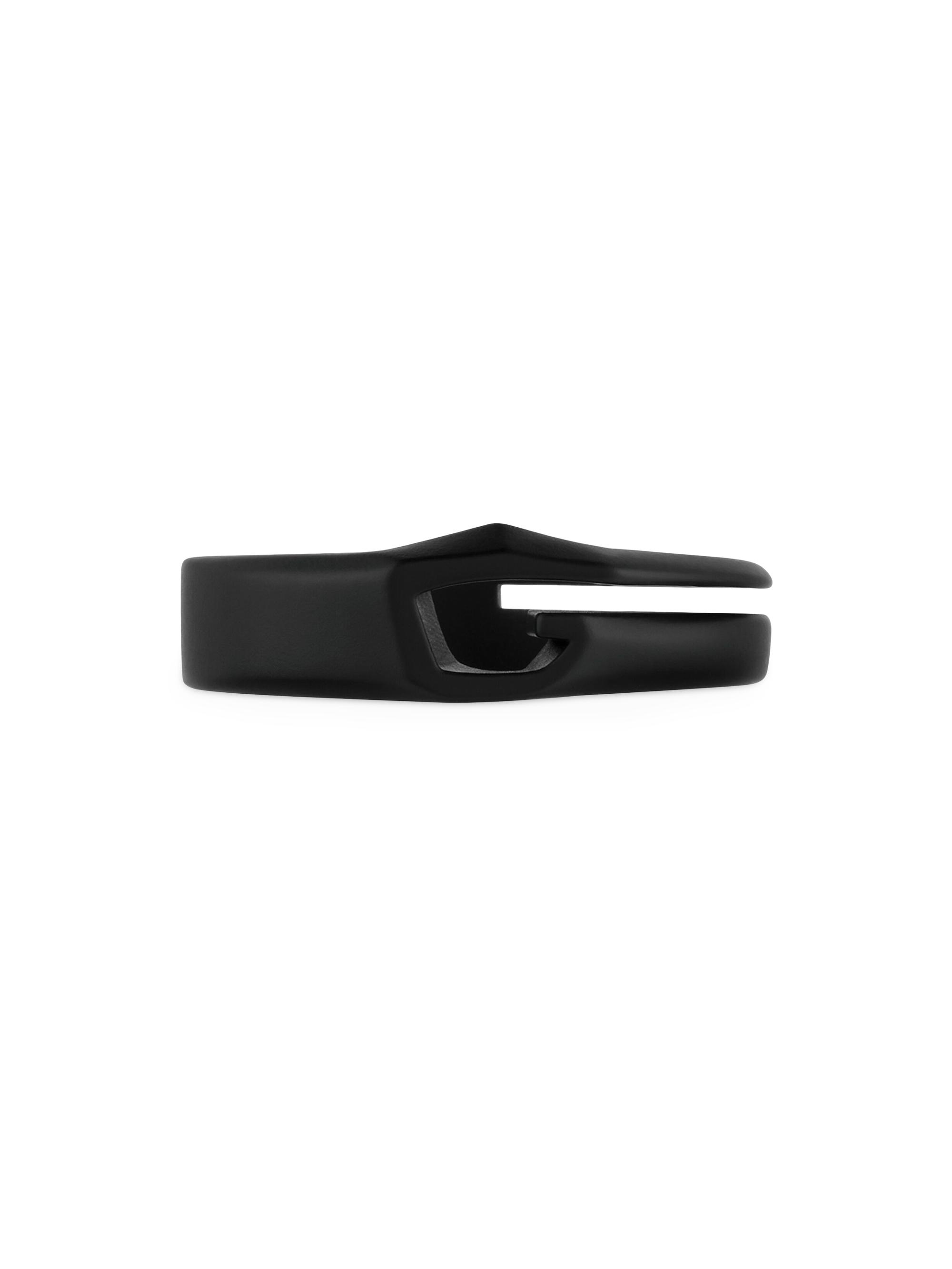 Givenchy Men's G Cut Ring in Metal and Enamel - Black