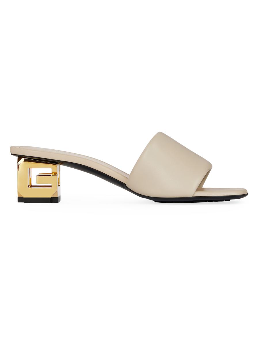 Givenchy G Cube Mules in Leather | Saks Fifth Avenue