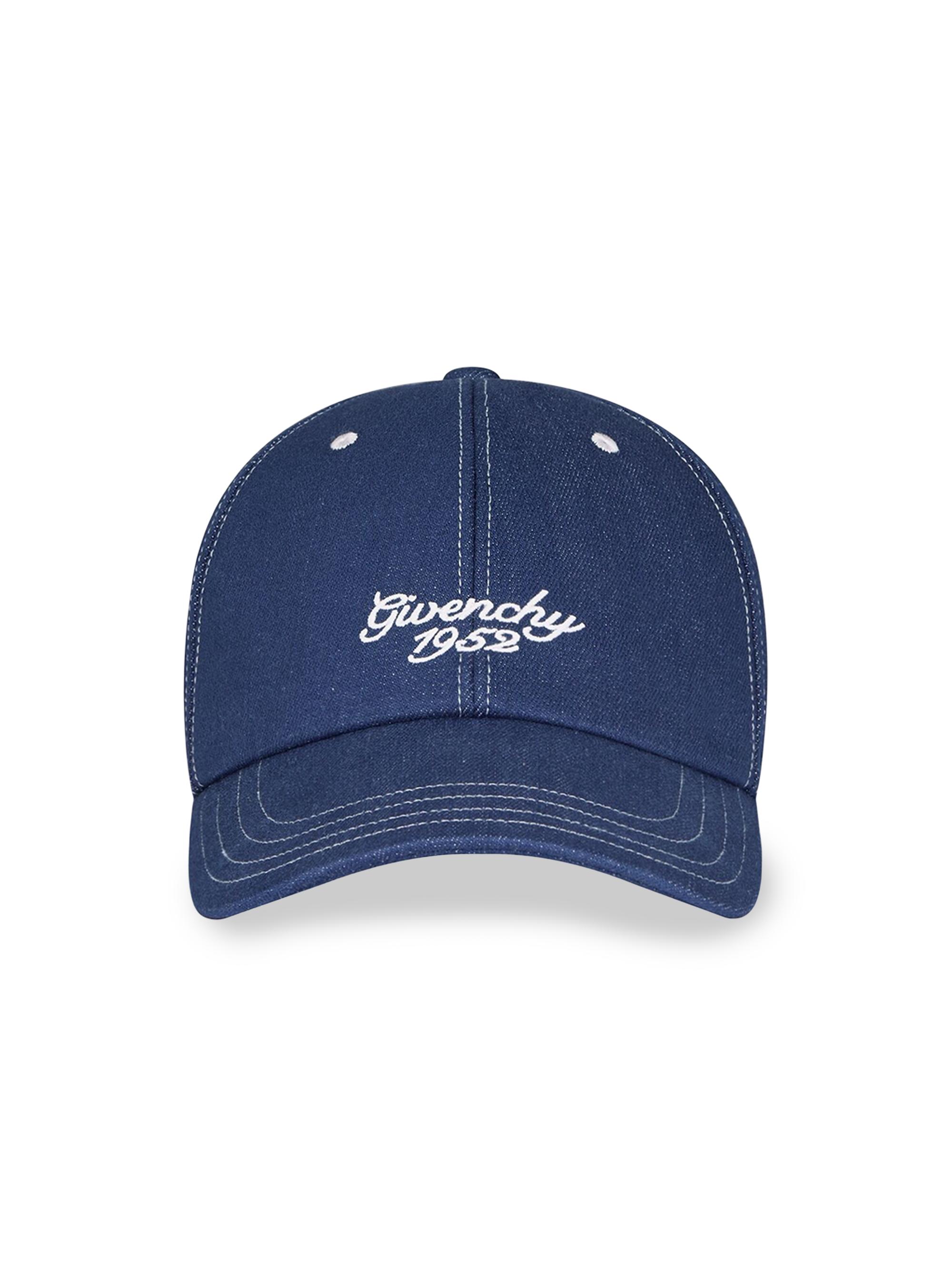 Givenchy Men's Embroidered Cap in Denim - Blue