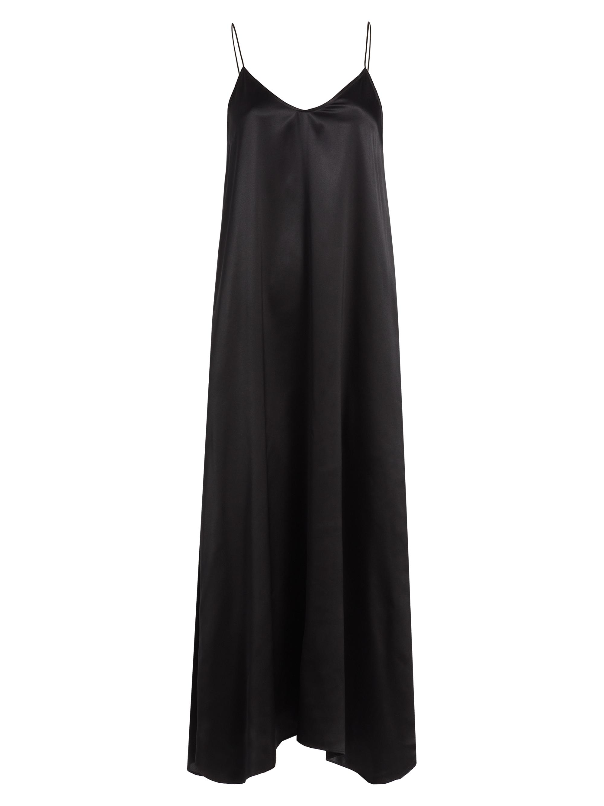 ATM Anthony Thomas Melillo Women's Silk Charmeuse V-Neck Maxi Dress - Black