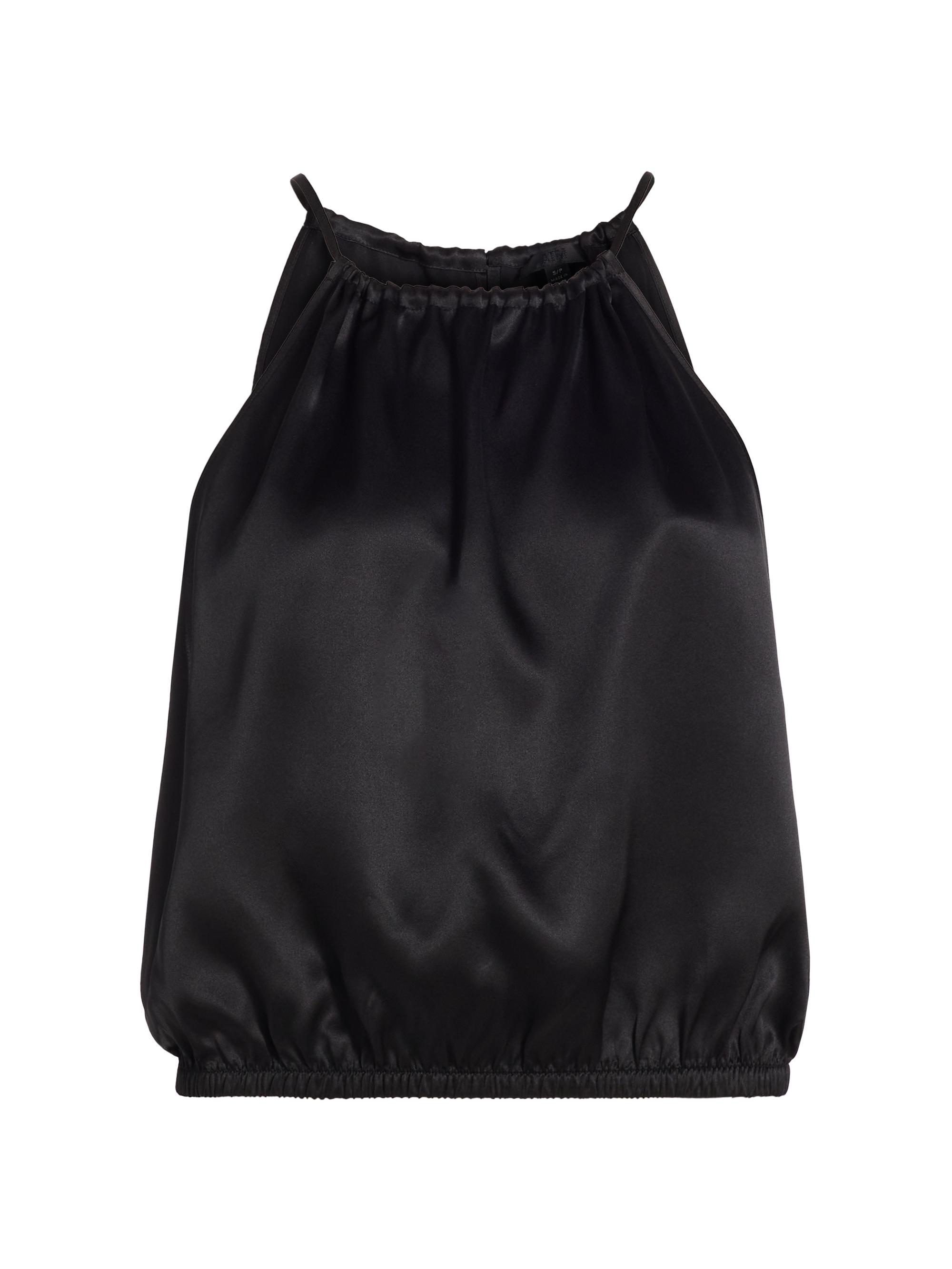 ATM Anthony Thomas Melillo Women's Silk Charmeuse Halter Top - Black