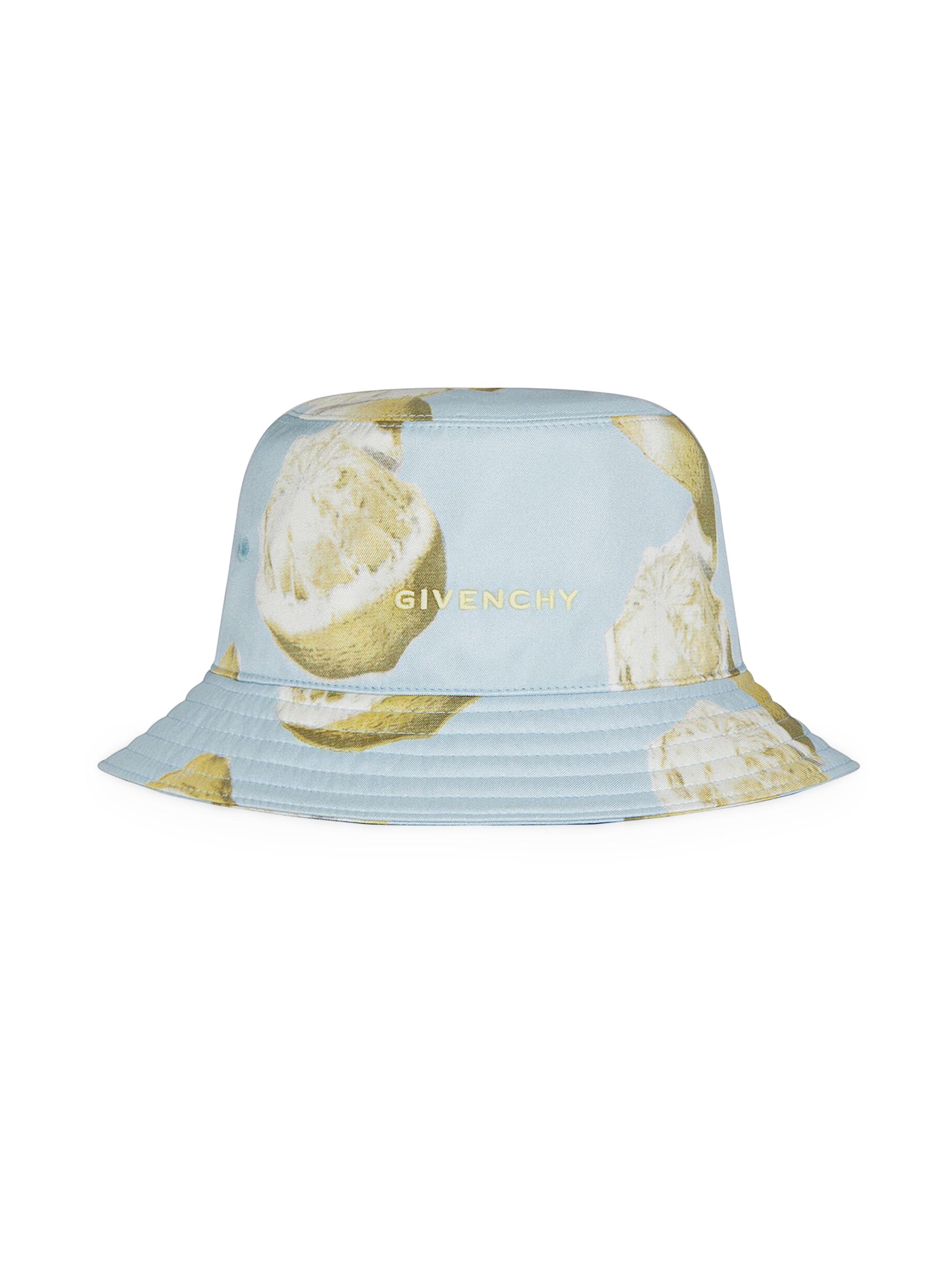Givenchy Men's Printed Bucket Hat in Silk - Sky Blue