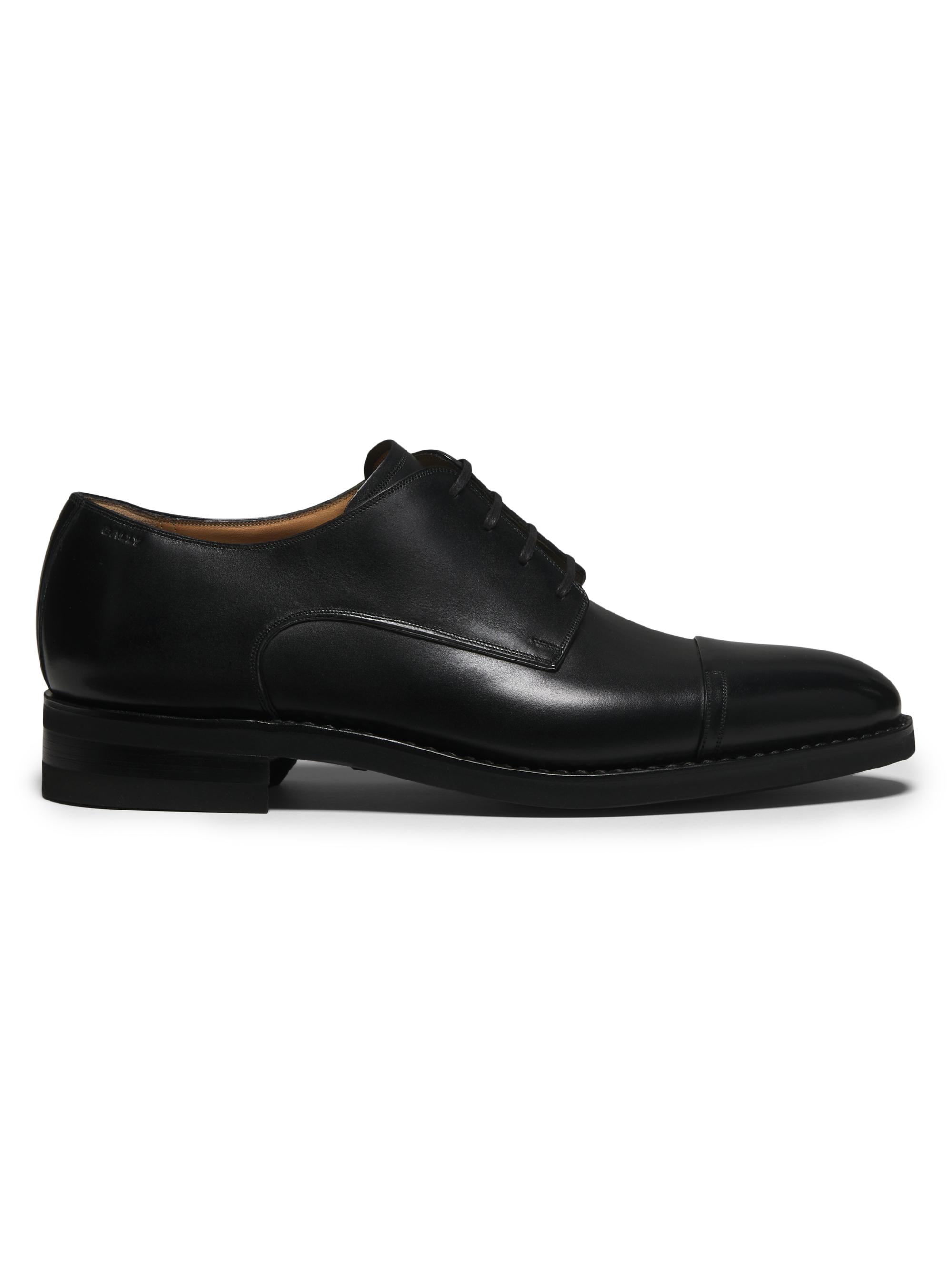 Bally Classic Black Leather Derbys Richelieu City Shoes Derbies Bally Vintage Black Leather  main image 4