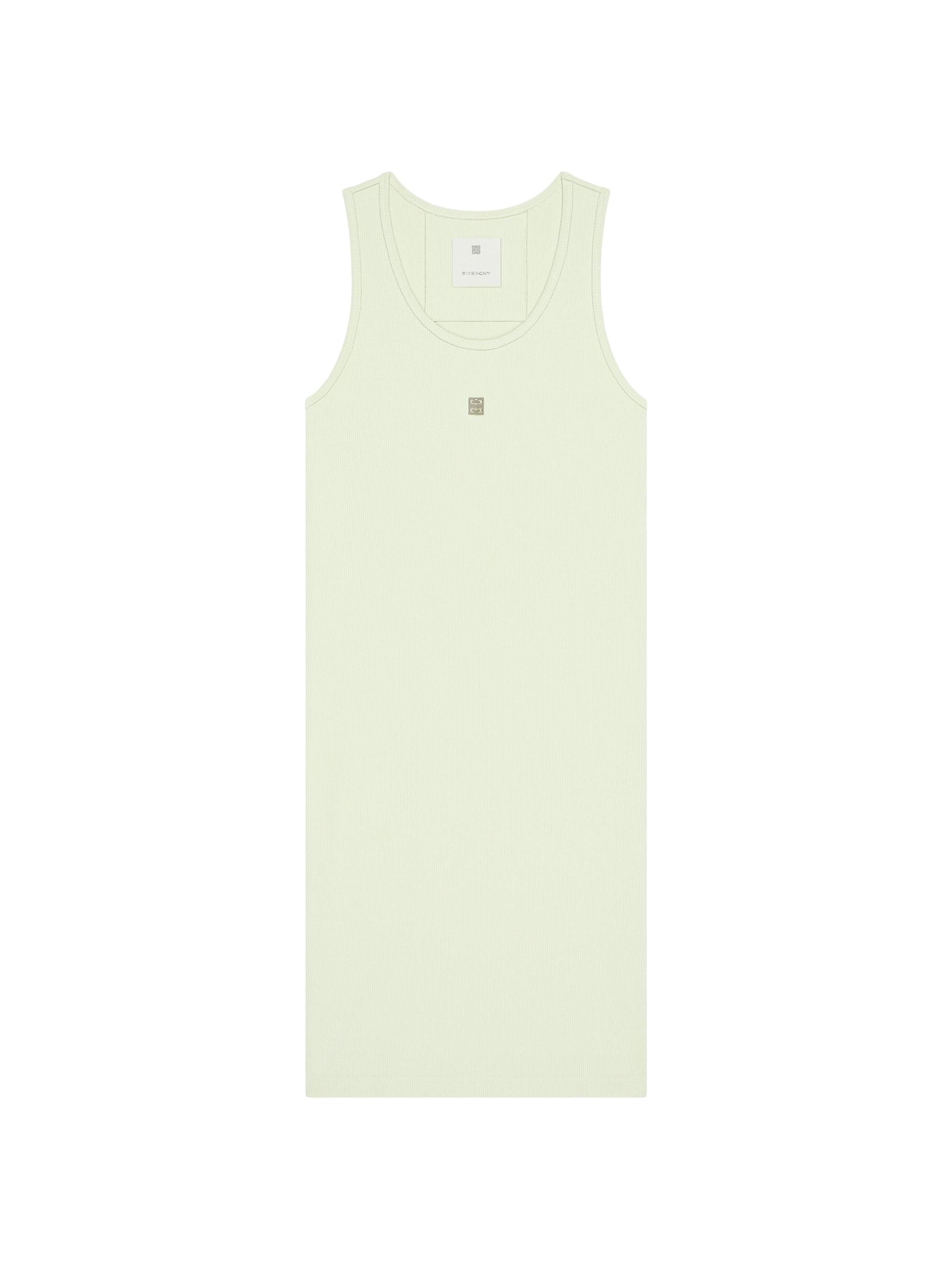 Givenchy Women's Tank Dress in Cotton with 4G Detail - Pale Green