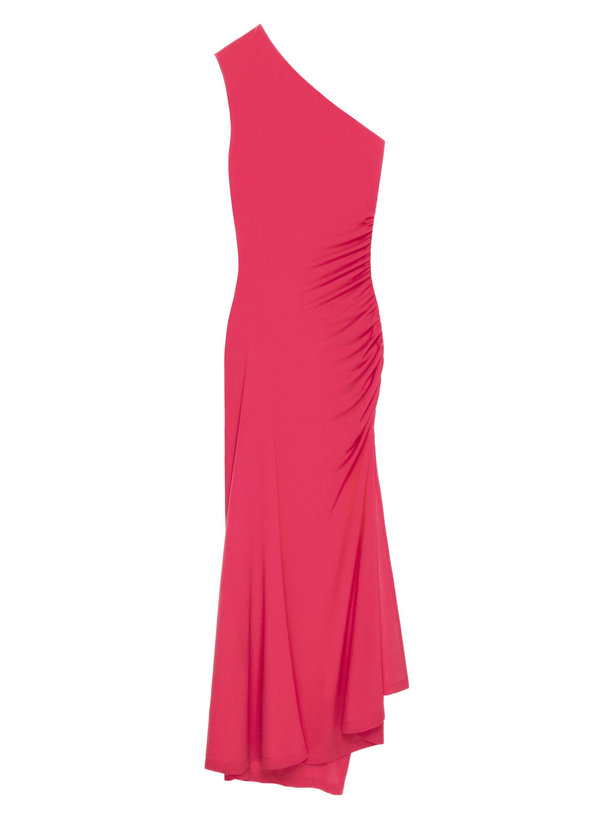 Givenchy Women's Asymmetric Draped Dress - Raspberry