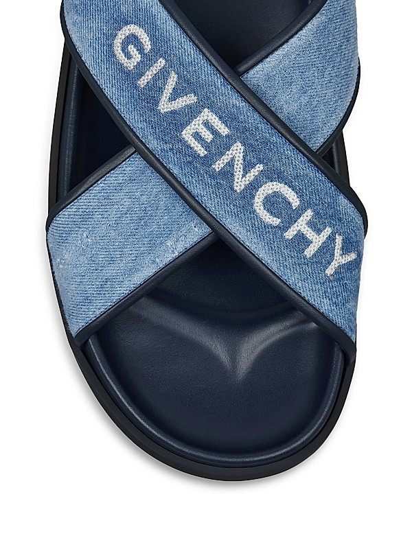 Shop Givenchy G Plage Flat Sandals in Denim | Saks Fifth Avenue Shop Givenchy G Plage Flat Sandals in Denim | Saks Fifth Avenue