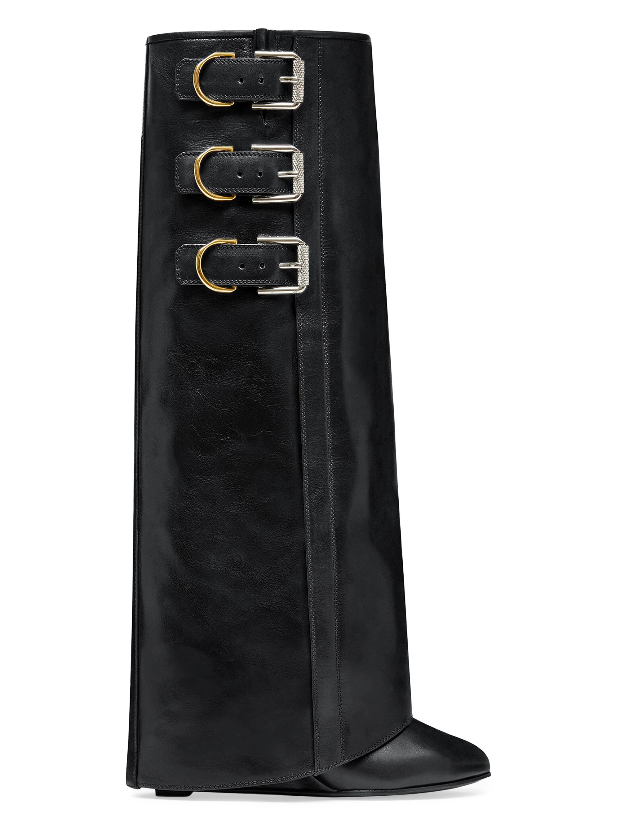 Givenchy Women's Shark Lock Voyou Buckle Boots - Black