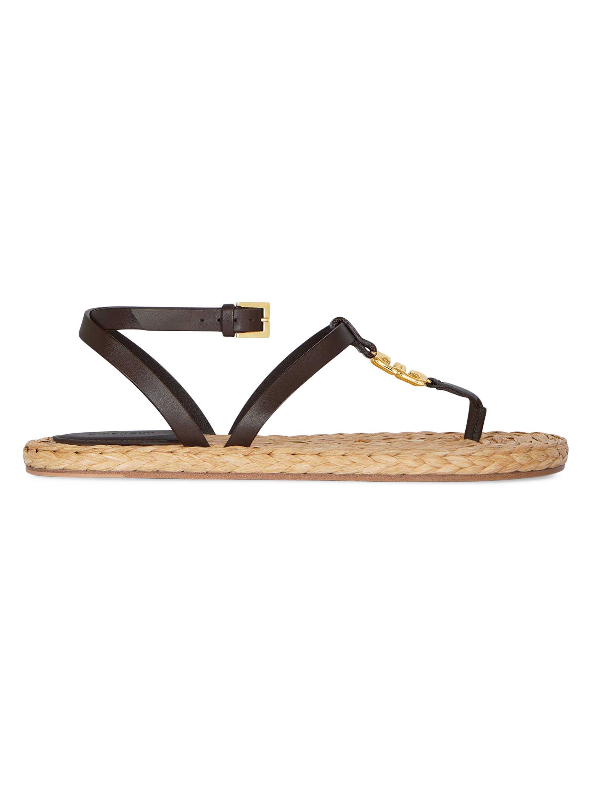 Givenchy Women's Plage 4G Liquid Thong Sandals in Raffia - Natural