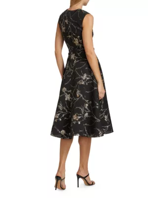 Shop Pamella Roland Fil Coupé Fit-And-Flare Cocktail Dress | Saks Fifth  Avenue