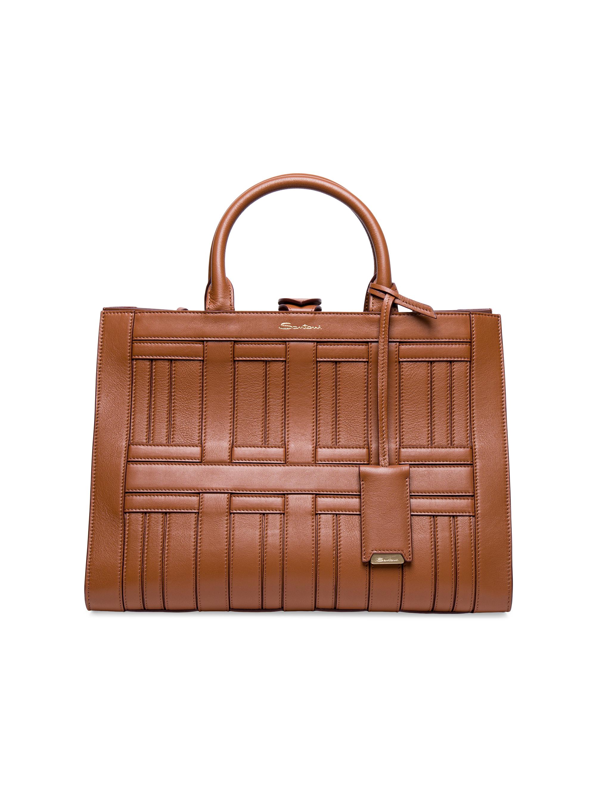 Santoni Women's Beyond Leather Shopper Tote Bag - Brown