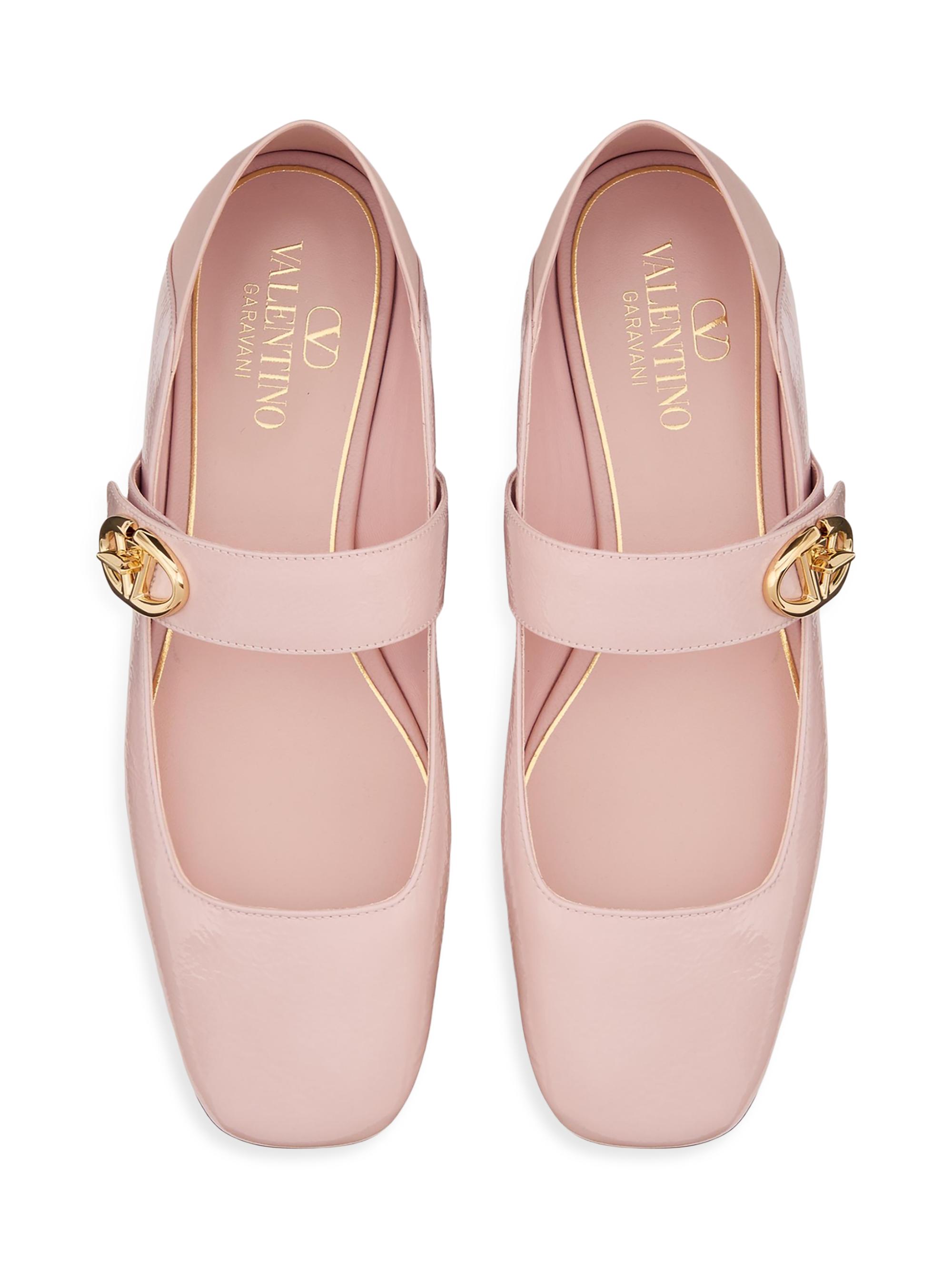 Valentino Garavani VLogo Locker Mary Jane Ballerina Flats in