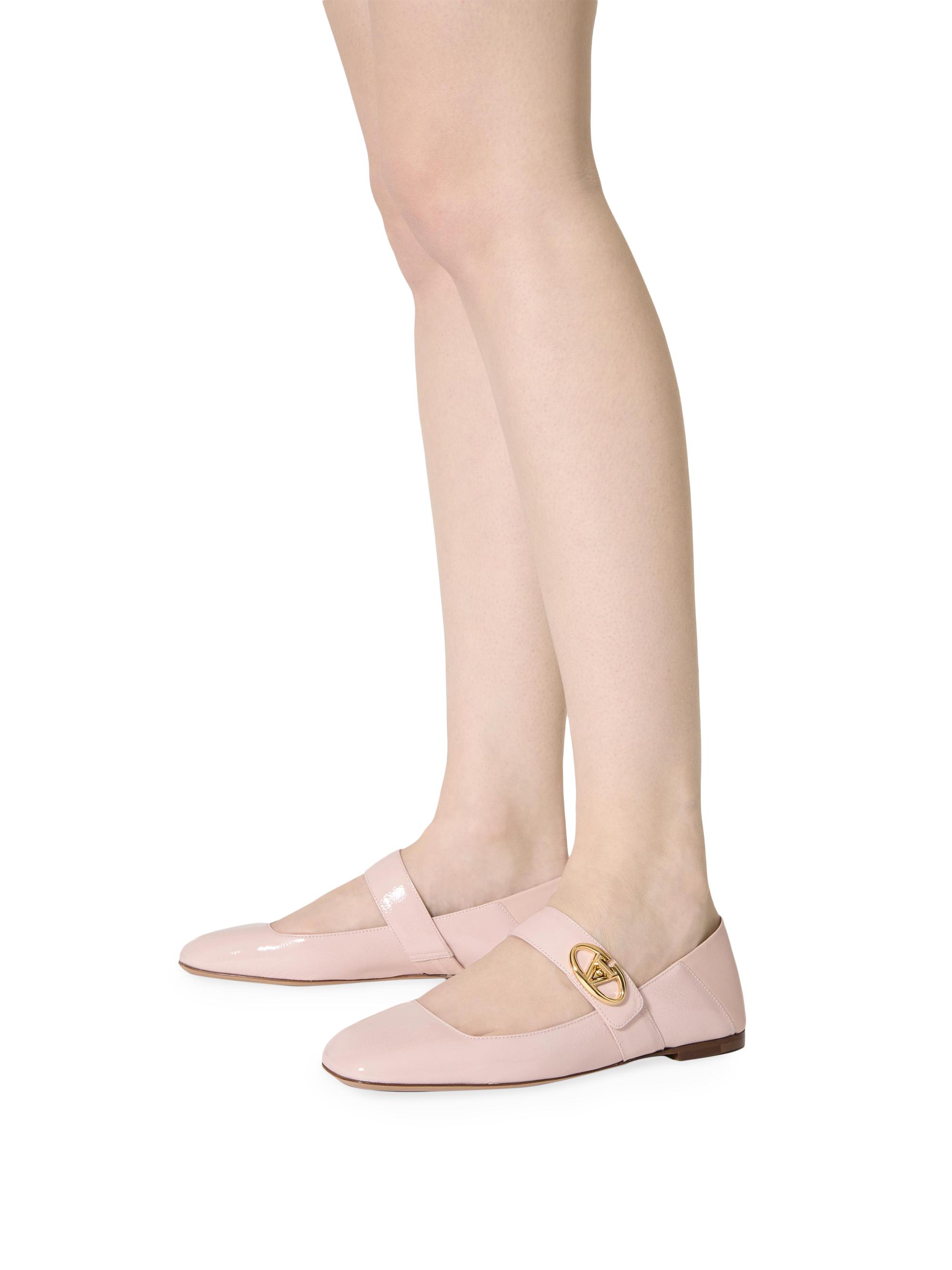 Valentino Garavani VLogo Locker Mary Jane Ballerina Flats in