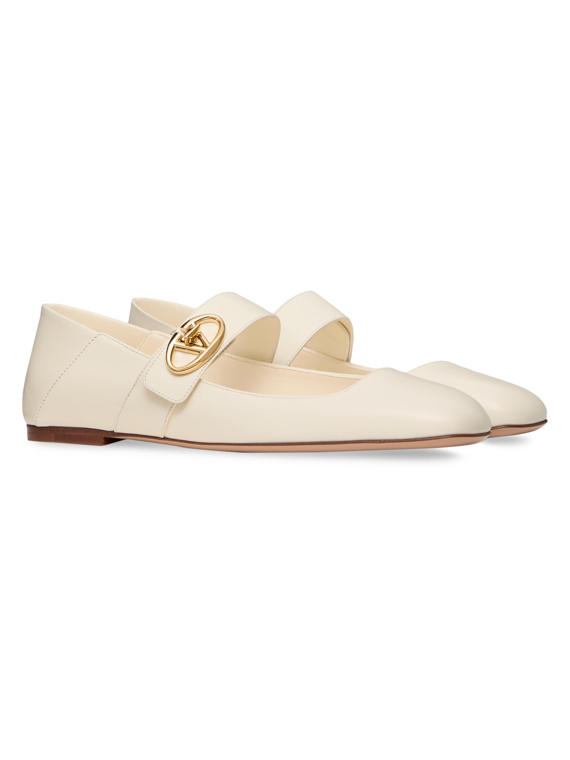 Valentino Garavani VLogo Locker Mary Jane Ballerina Flats | Saks