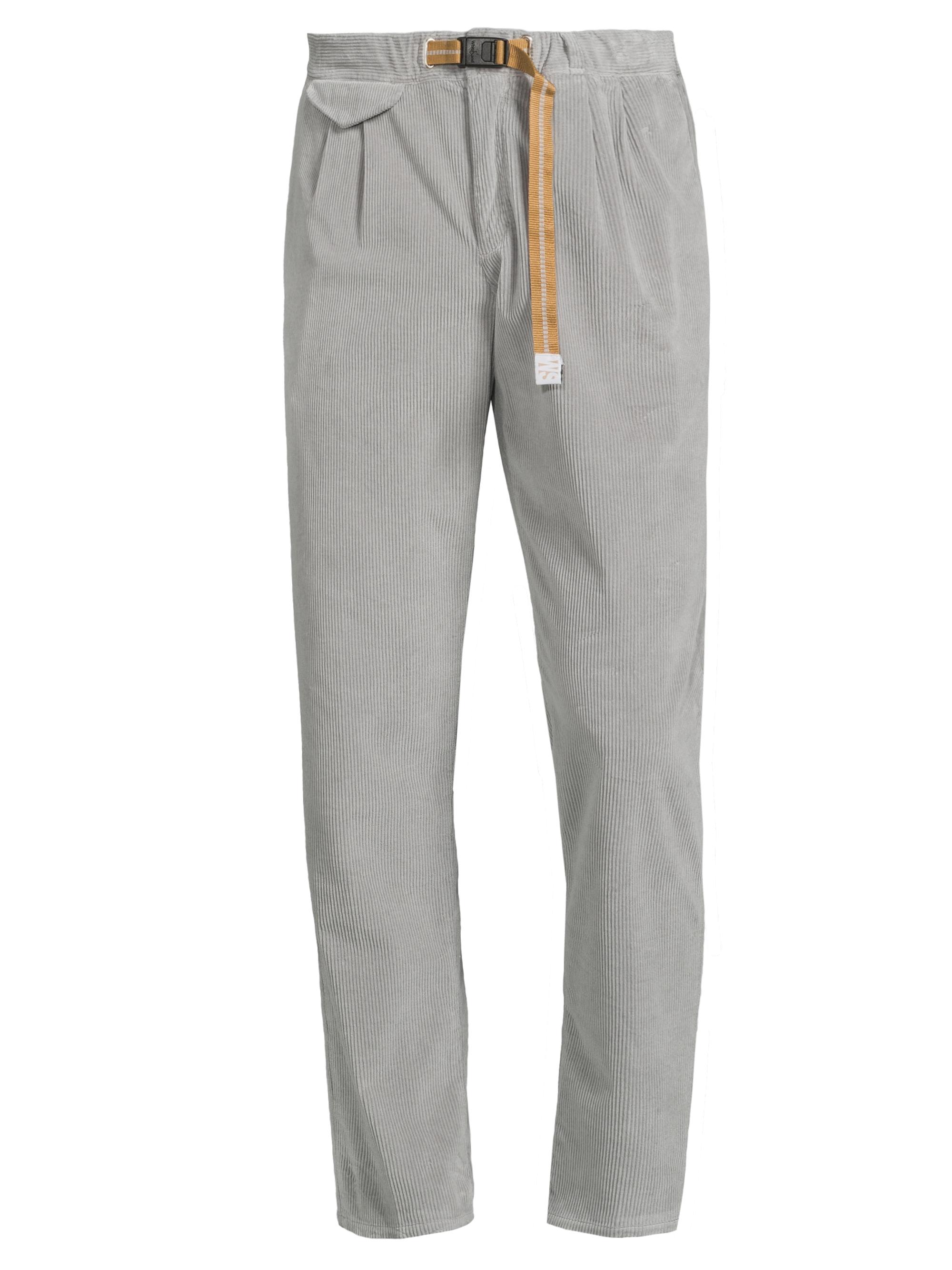 White Sand Men's Corduroy Cotton-Blend Slim-Fit Pants - Grey