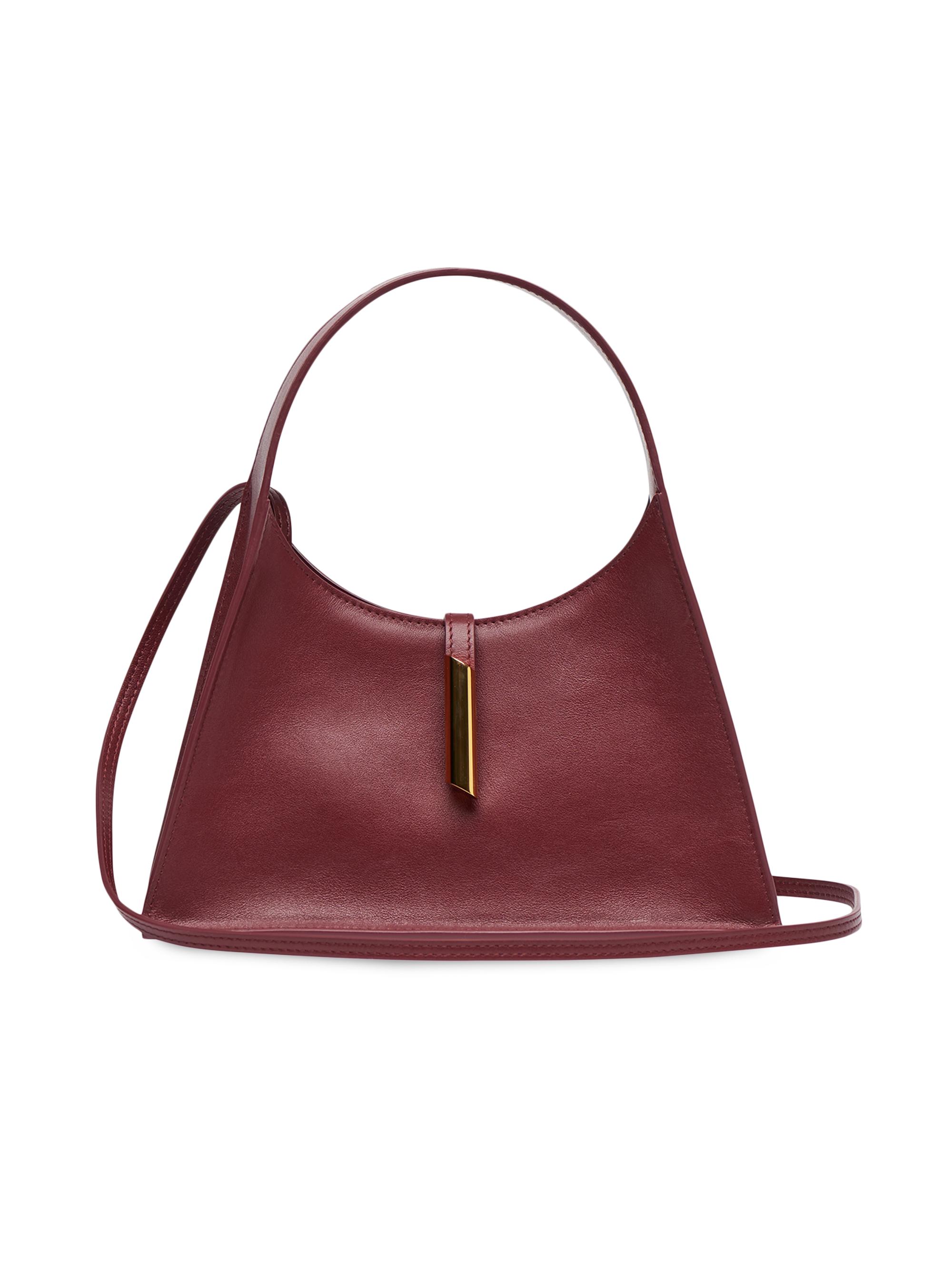 Liffner Women's Pointy Mini Grained Leather Bag - Barolo