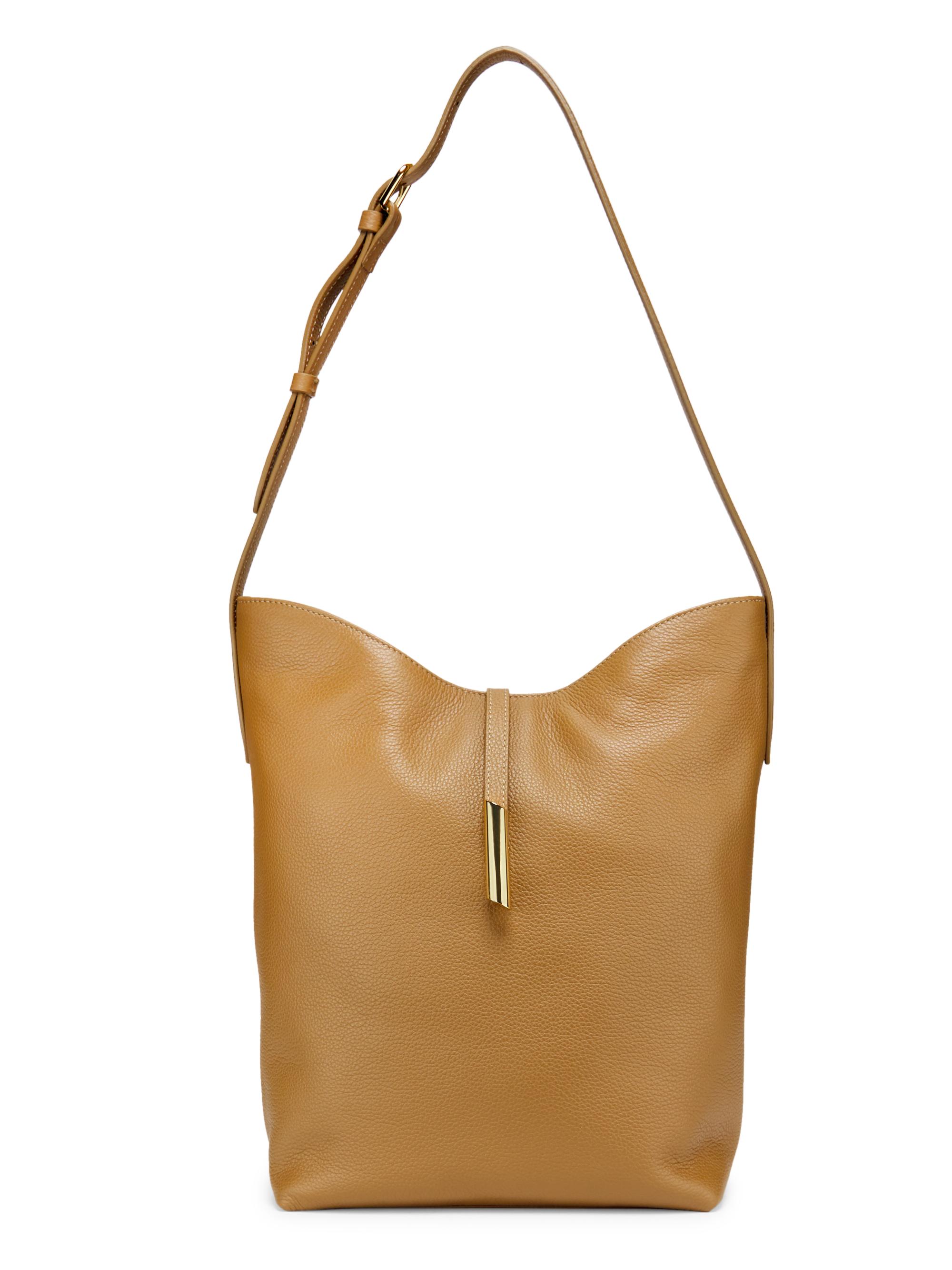 Liffner Women's Penne Leather Bucket Bag - Mushroom
