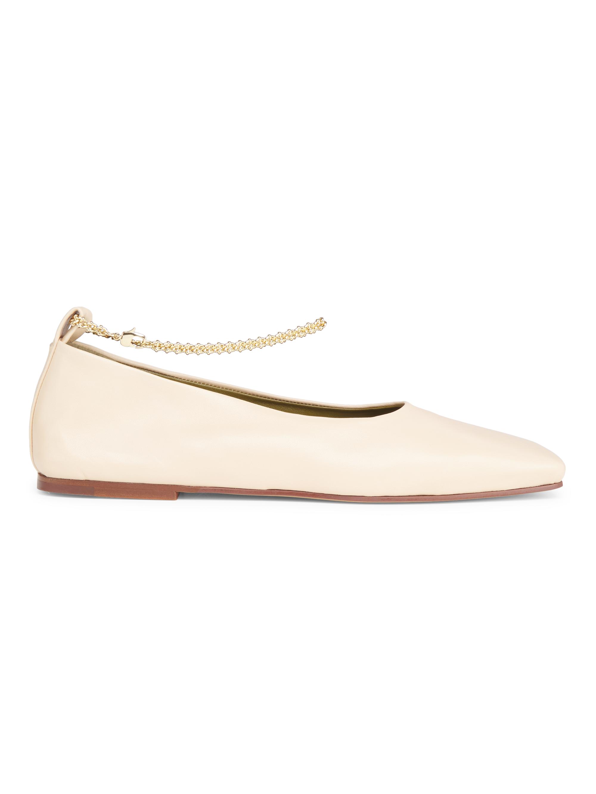Maria Luca Women's Augusta Leather Ballet Flats - Light Beige