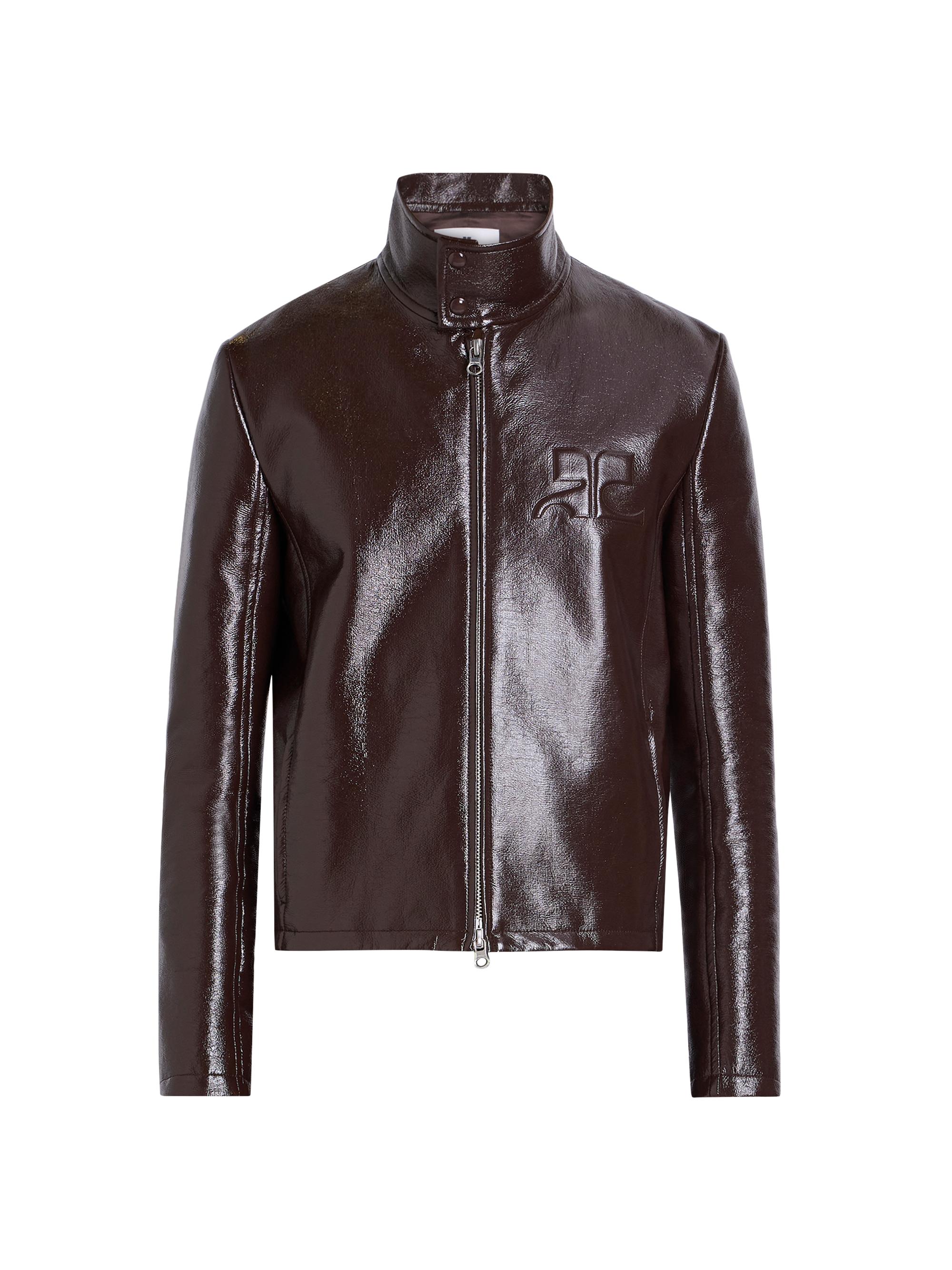 Courreges ボンバージャケット EMBROIDERED LEATHER BOMBER JACKET - courrèges