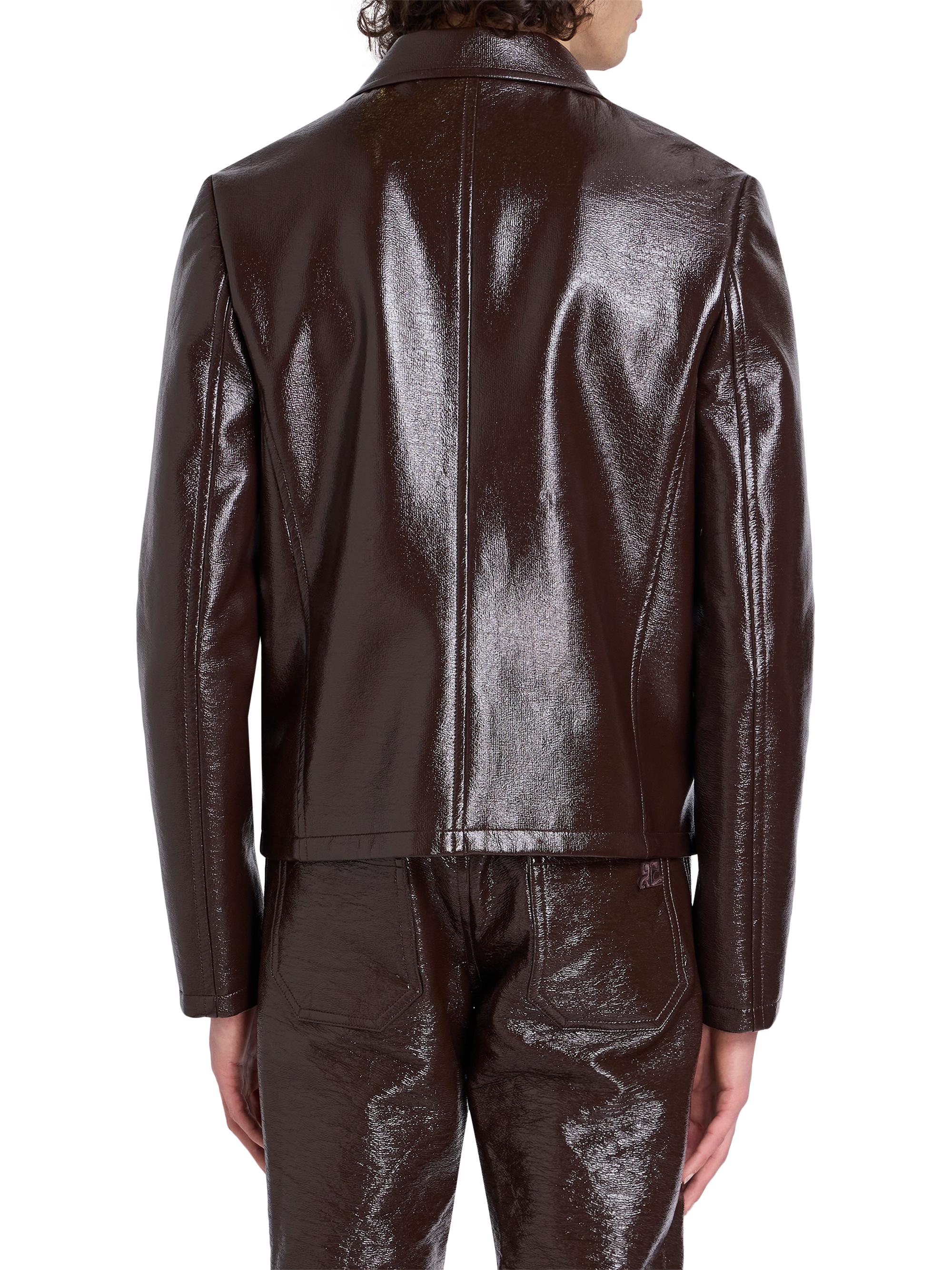 Courreges Zipped Vinyl Biker Jacket | Saks Fifth Avenue