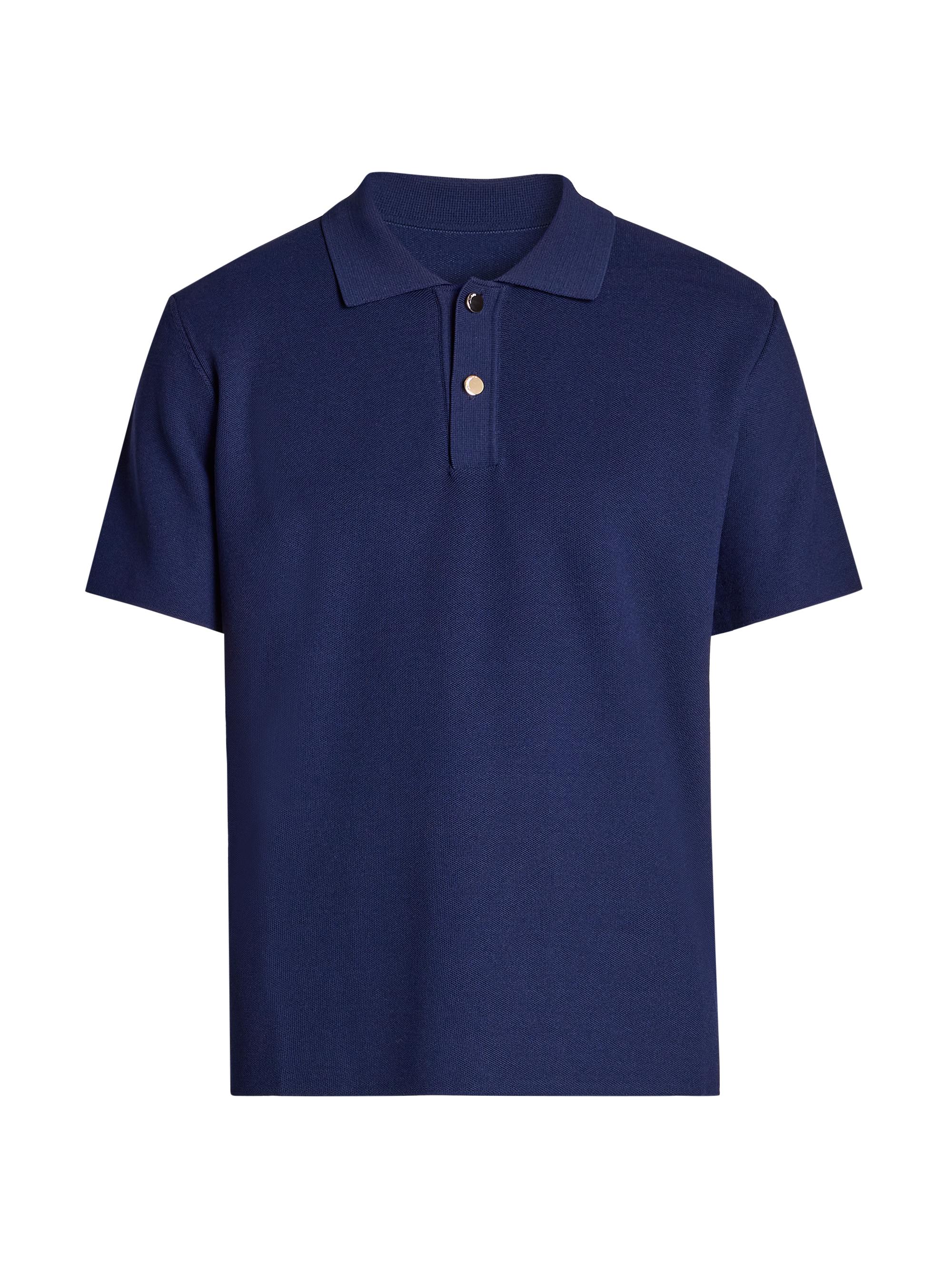 Jacquemus Men's Knit Loose-Fit Polo Shirt - Dark Navy
