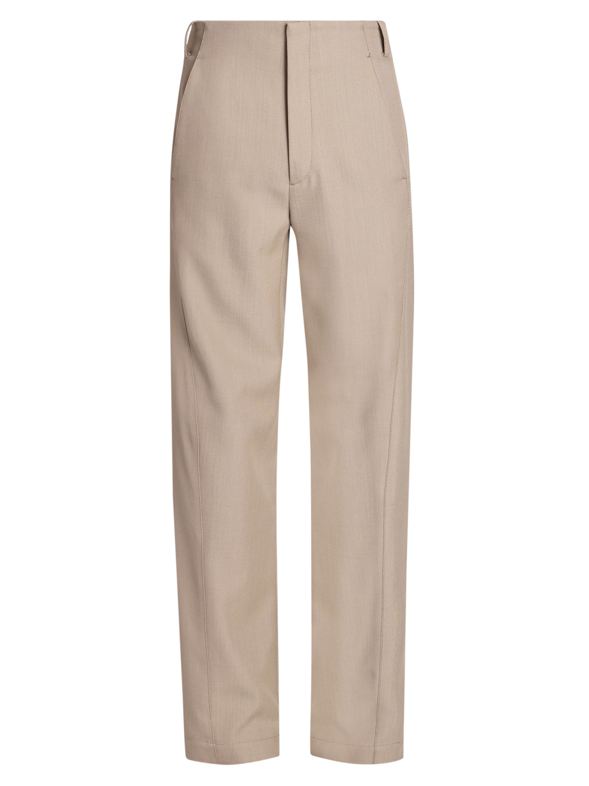 Jacquemus Men's Wool-Blend Flat-Front Pants - Beige