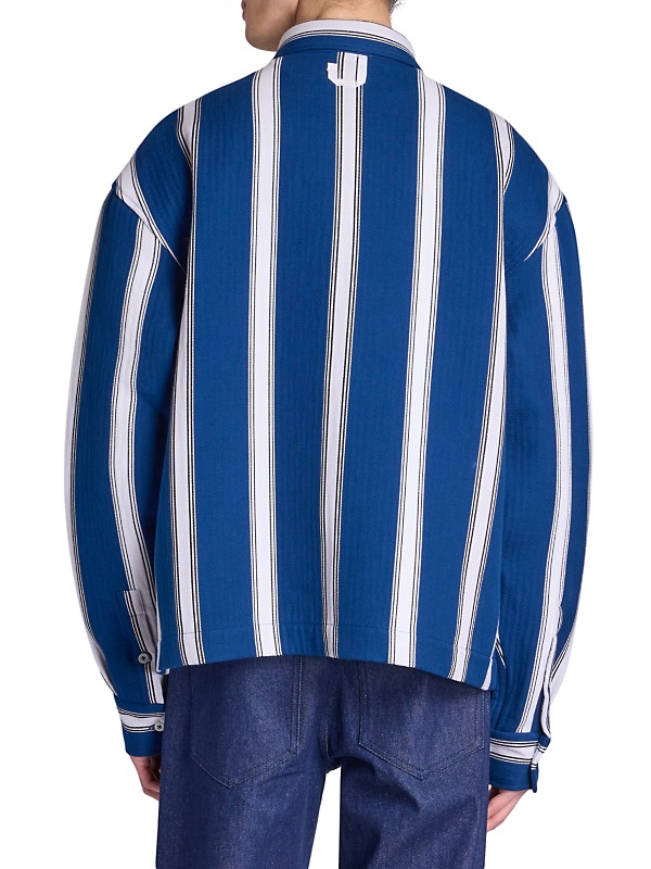 Shop Jacquemus La Chemise Papier Striped Cotton Shirt | Saks Shop Jacquemus La Chemise Papier Striped Cotton Shirt | Saks