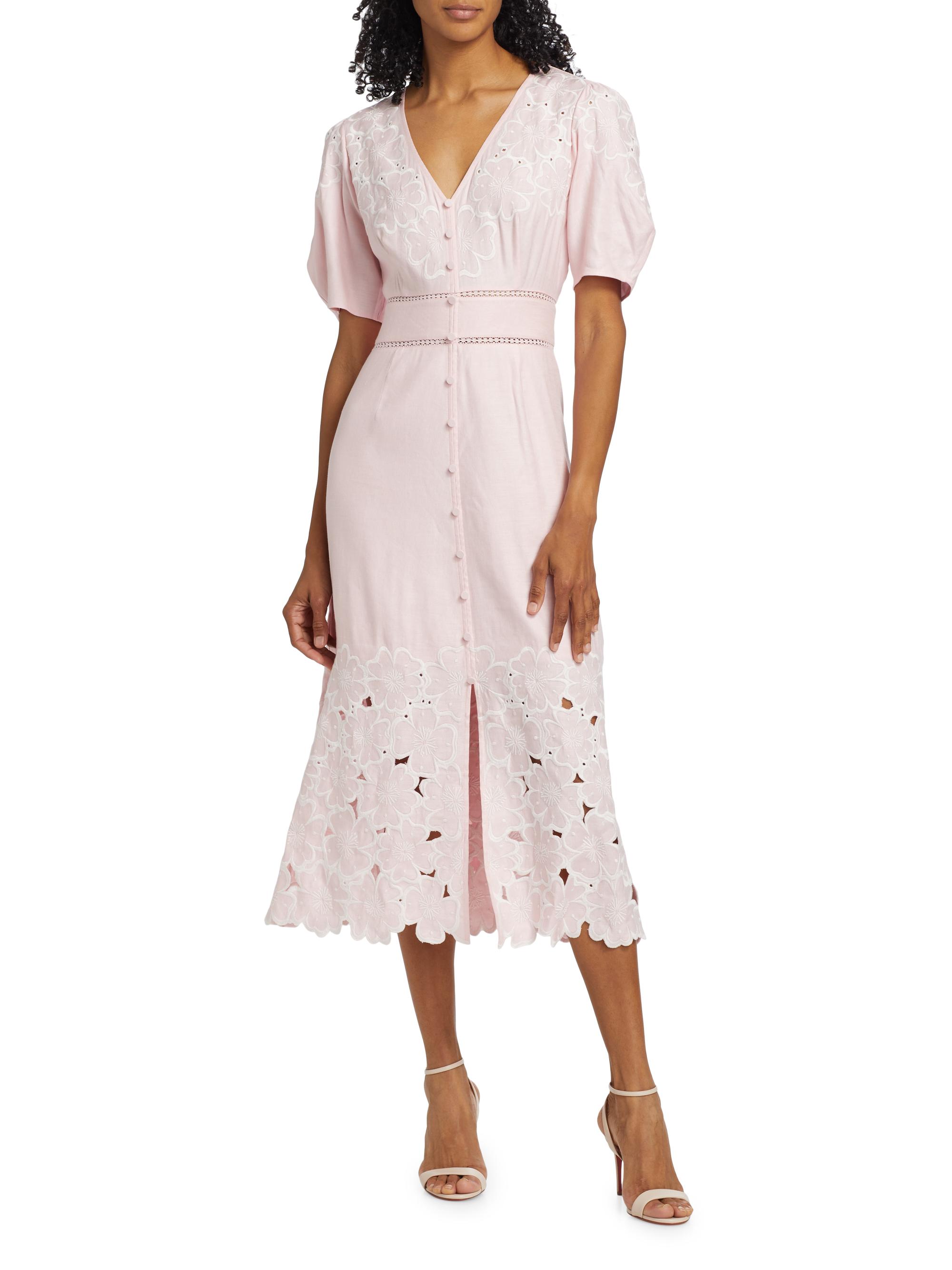 elie tahari embroidered dress Elie Tahari Embroidered Silk Cocktail Dress Size 2 – C&J Collections Chicago main image 0
