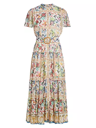 Aimee Summer Palace Print Midi Dress