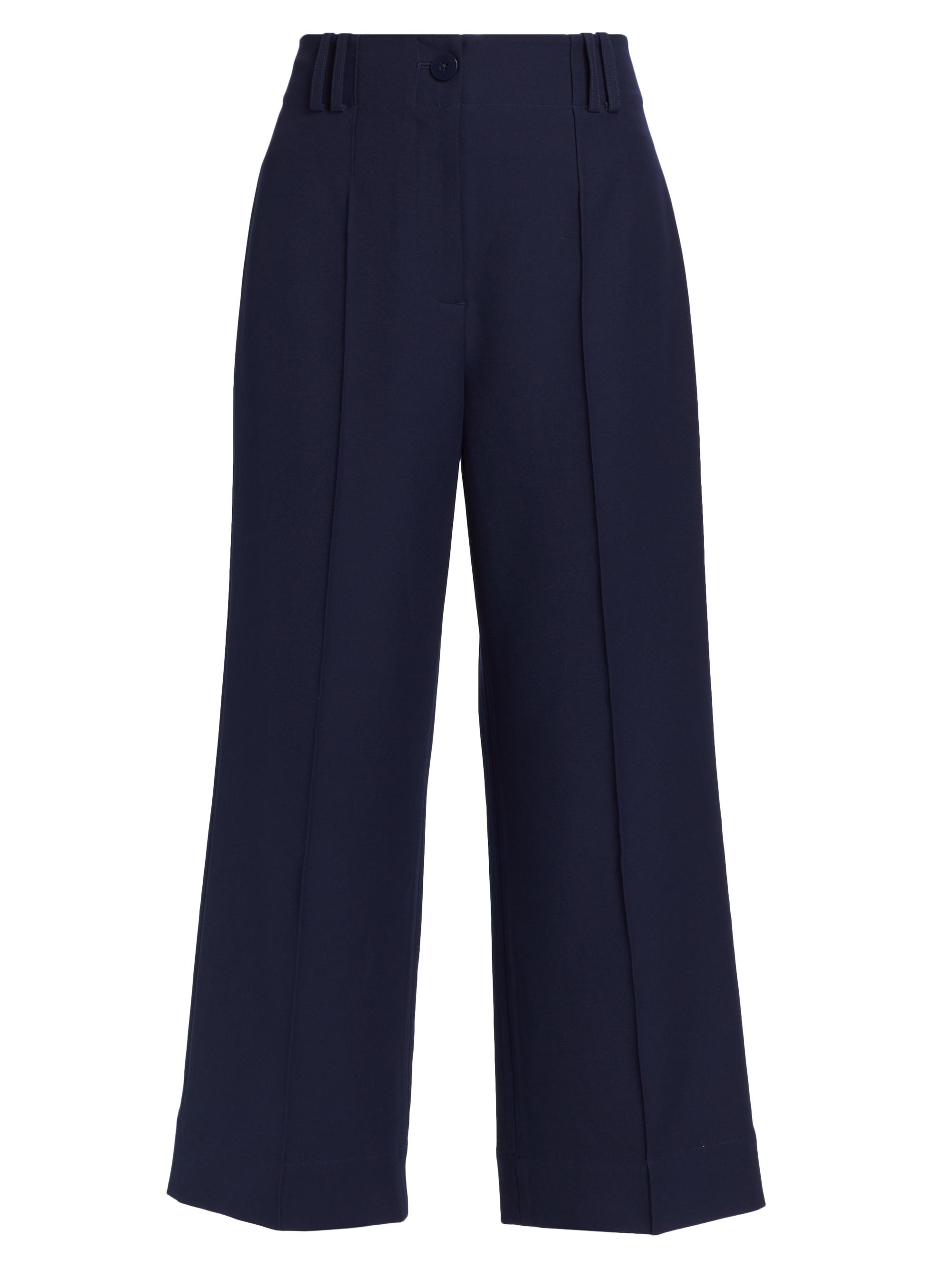 Elie Tahari Women's Brigid Pintuck Culotte Pants - Navy