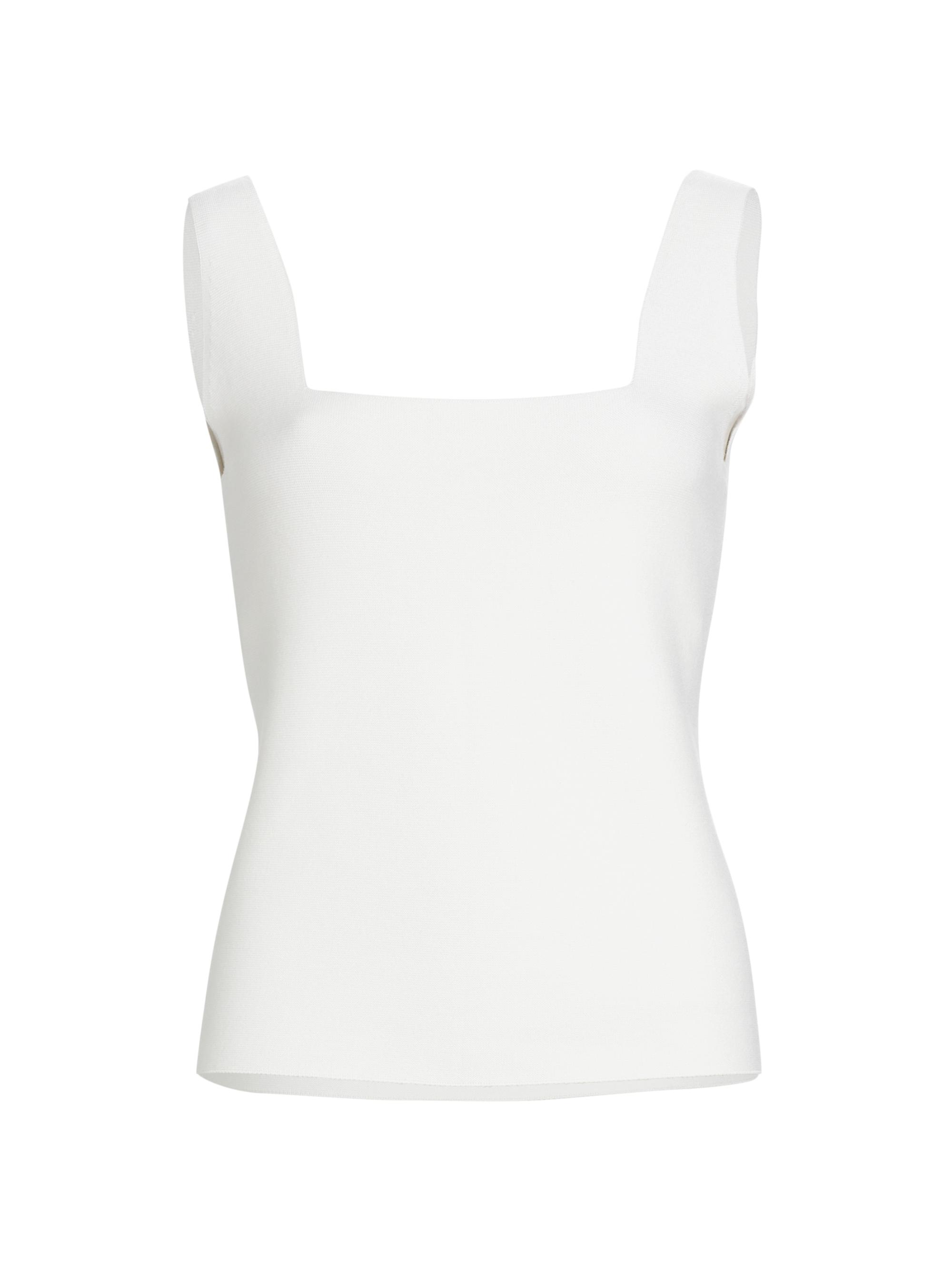 Elie Tahari Women's Ellie Squareneck Knit Tank - Sky White
