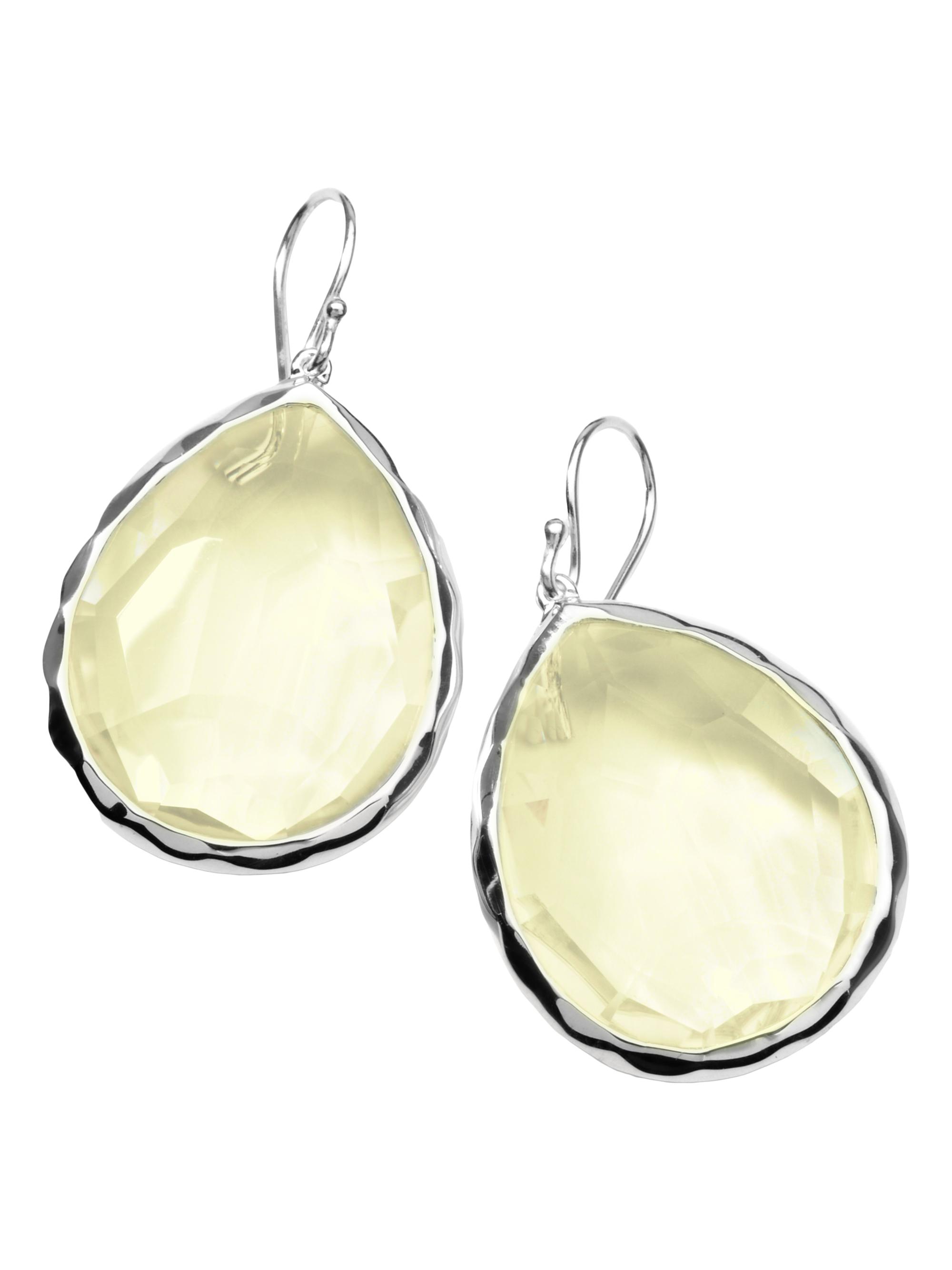 Ippolita Women's Rock Candy  Teardrop Sterling Silver & Lemon Citrine Earrings - Lemon Citrine