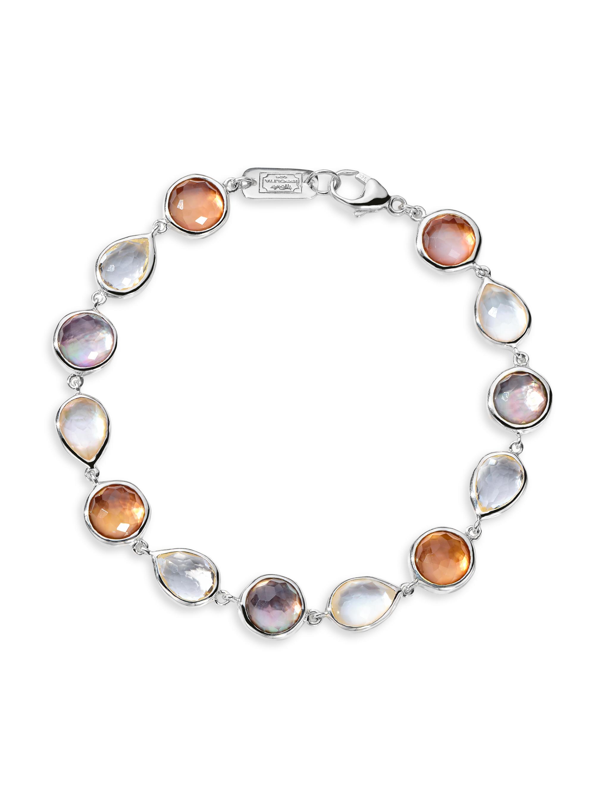Ippolita Women's Rock Candy Stone Row Sterling Silver & Multi-Stone Station Bracelet - Sabbia