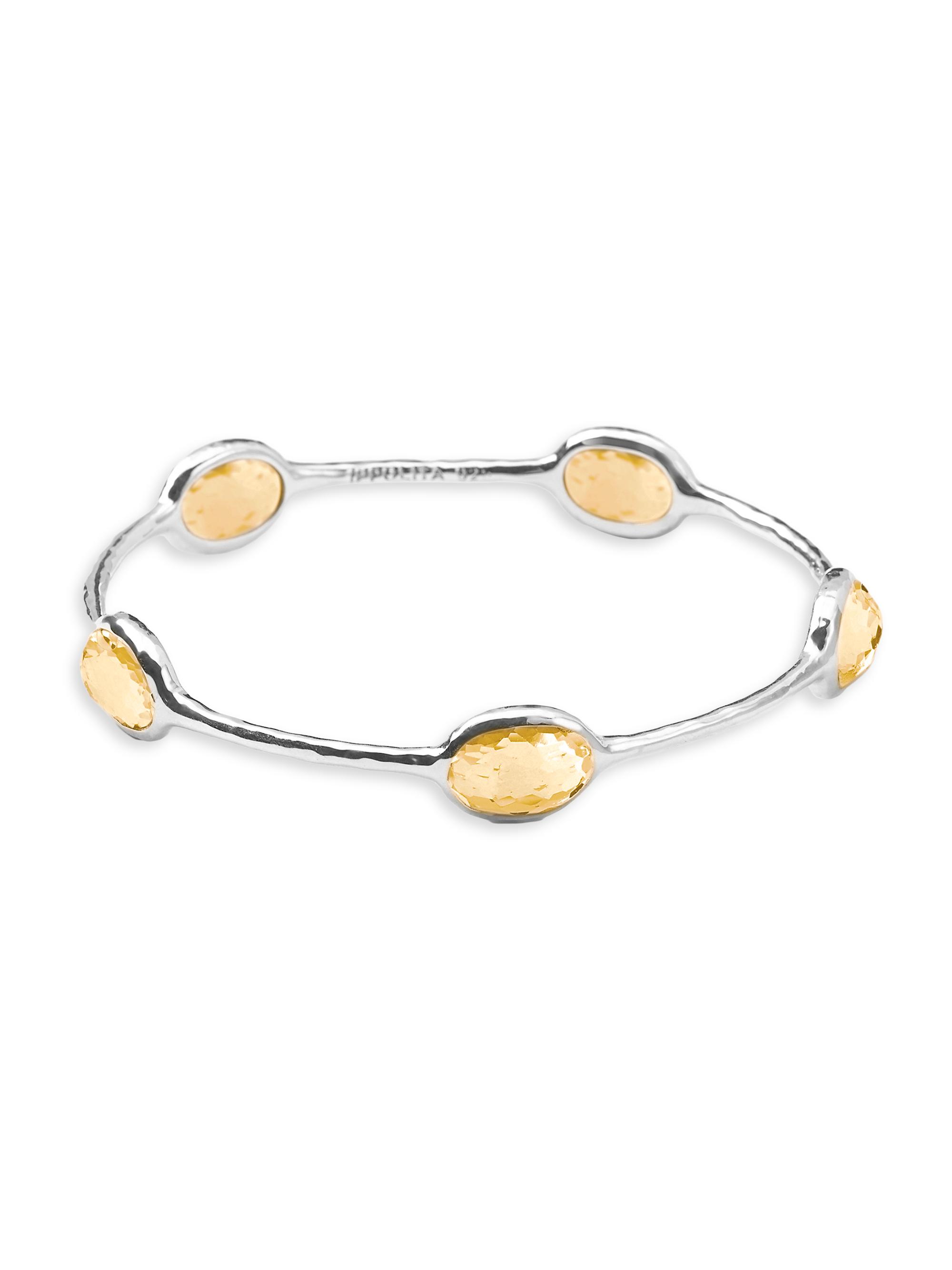 Ippolita Women's Rock Candy Five-Stone Sterling Silver & Honey Citrine Bangle - Honey Citrine