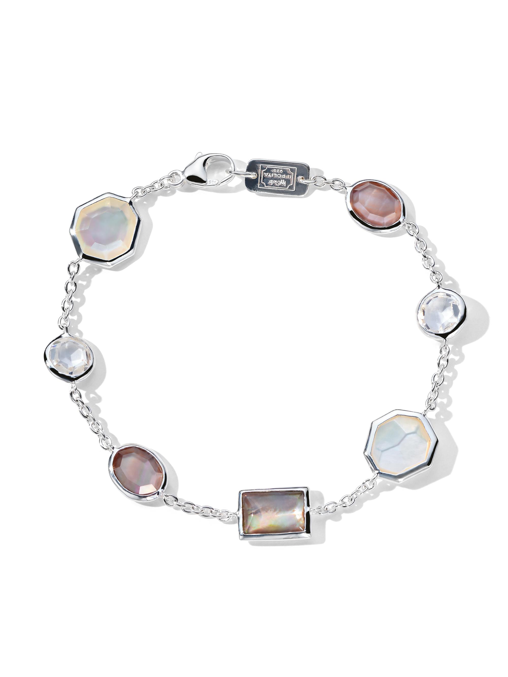 Ippolita Women's Rock Candy Mixed-Cut Sterling Silver & Multi-Stone Station Bracelet - Sabbia