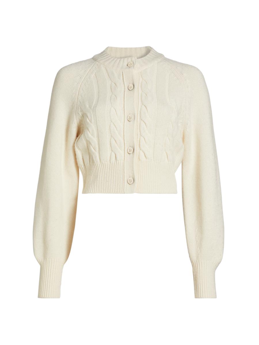 Toccin Rita Wool-Cashmere Crop Cardigan | Saks Fifth Avenue