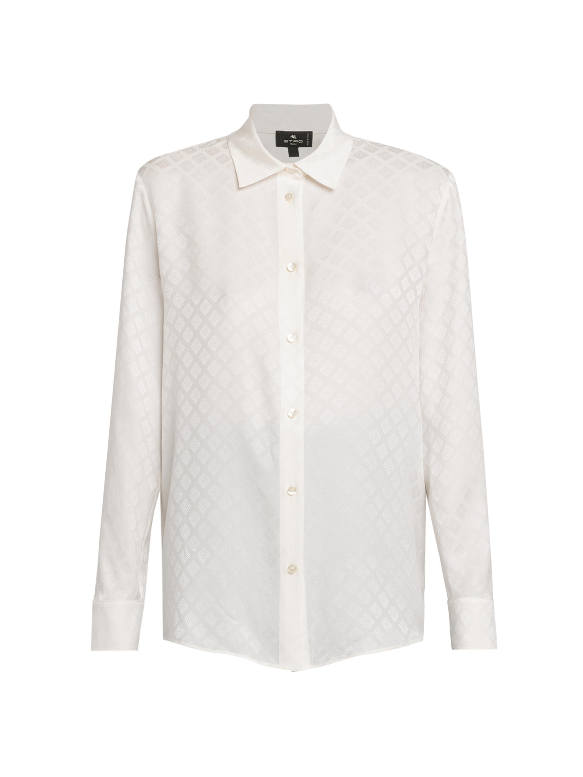 Etro Women's Geometric Jacquard Silk-Blend Shirt - Cream