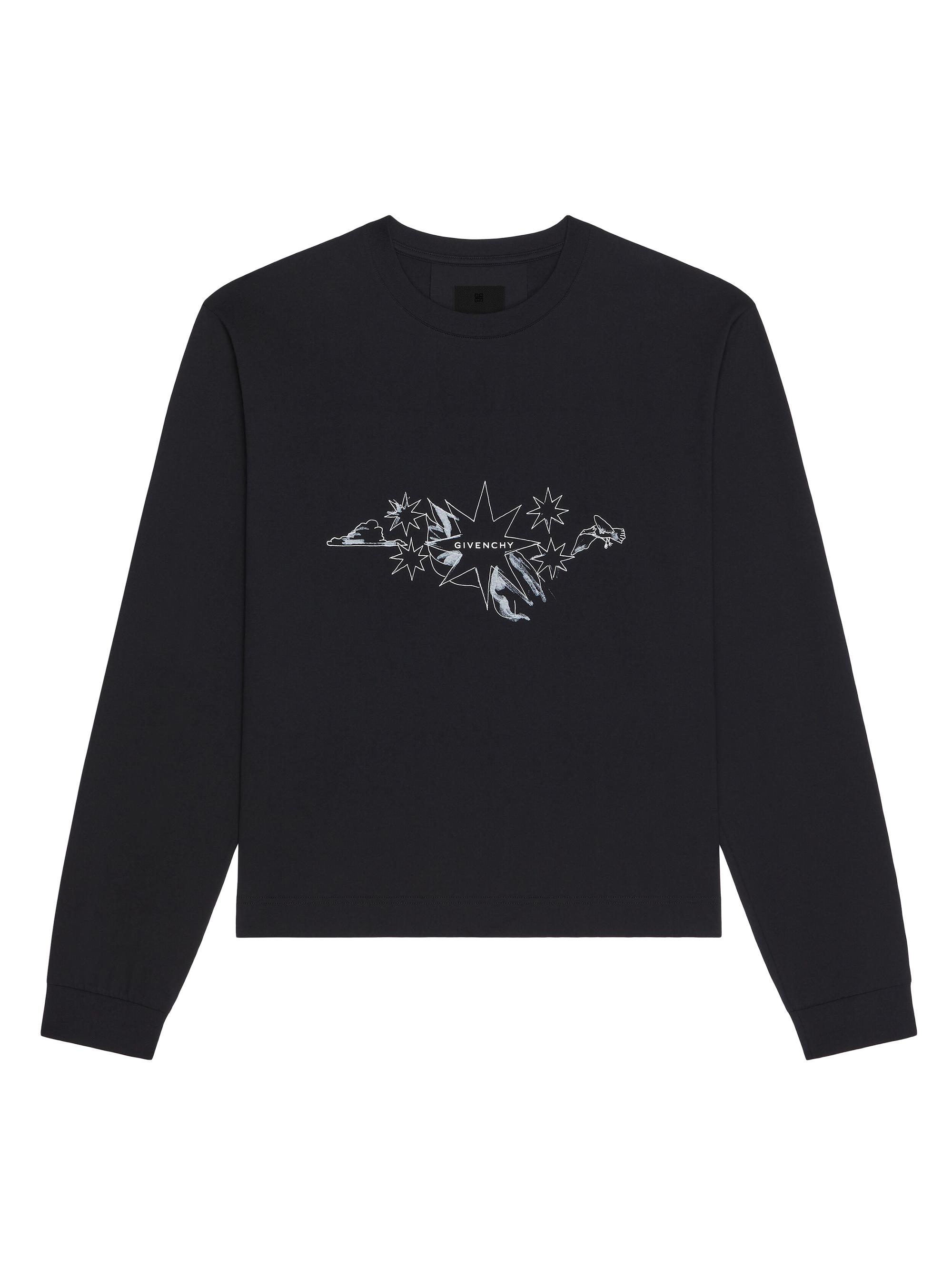 Givenchy Men's Boxy Fit T-Shirt in Cotton Tarot - Black