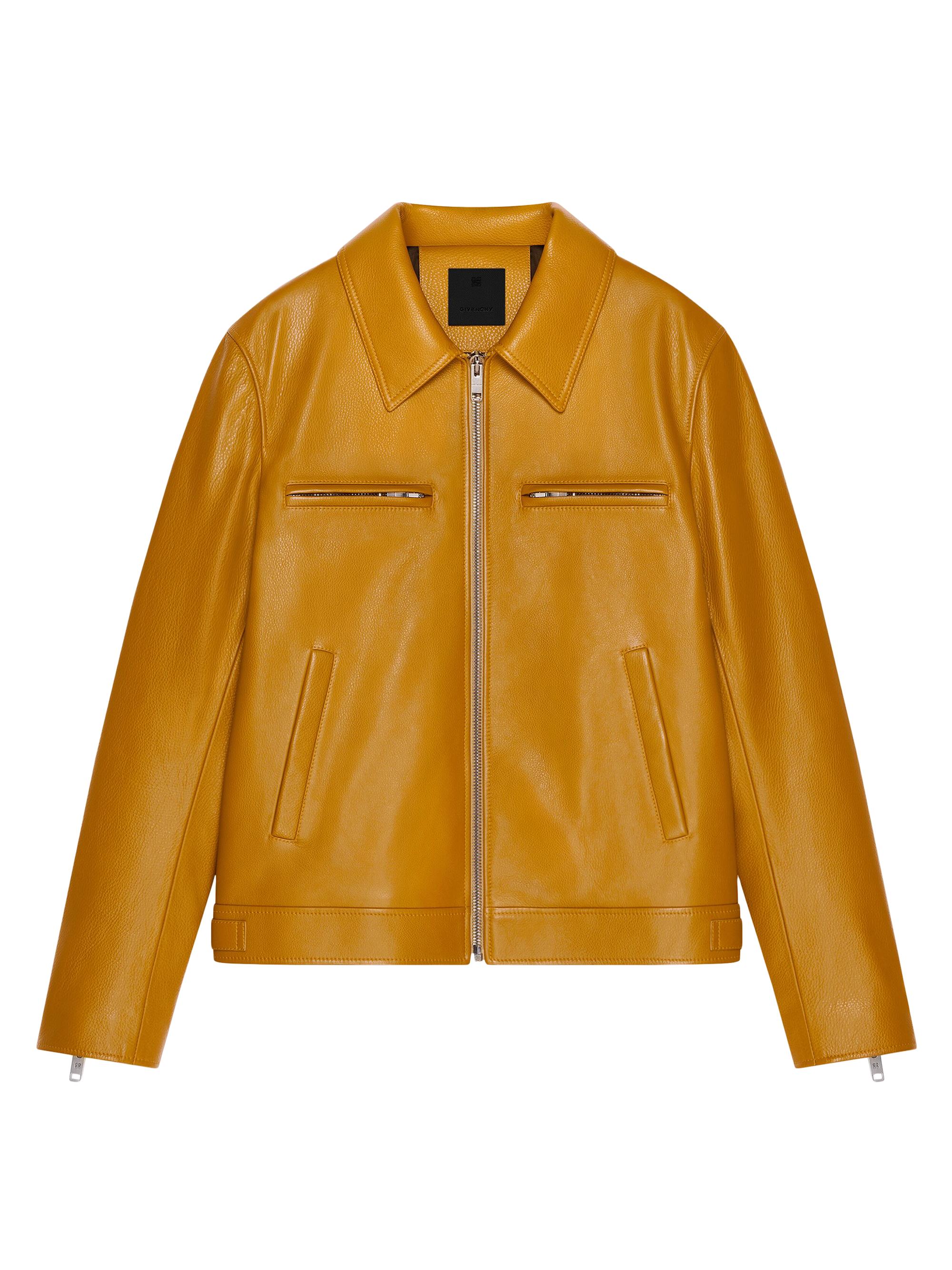 Givenchy Men's Jacket in Grained Leather - Brown