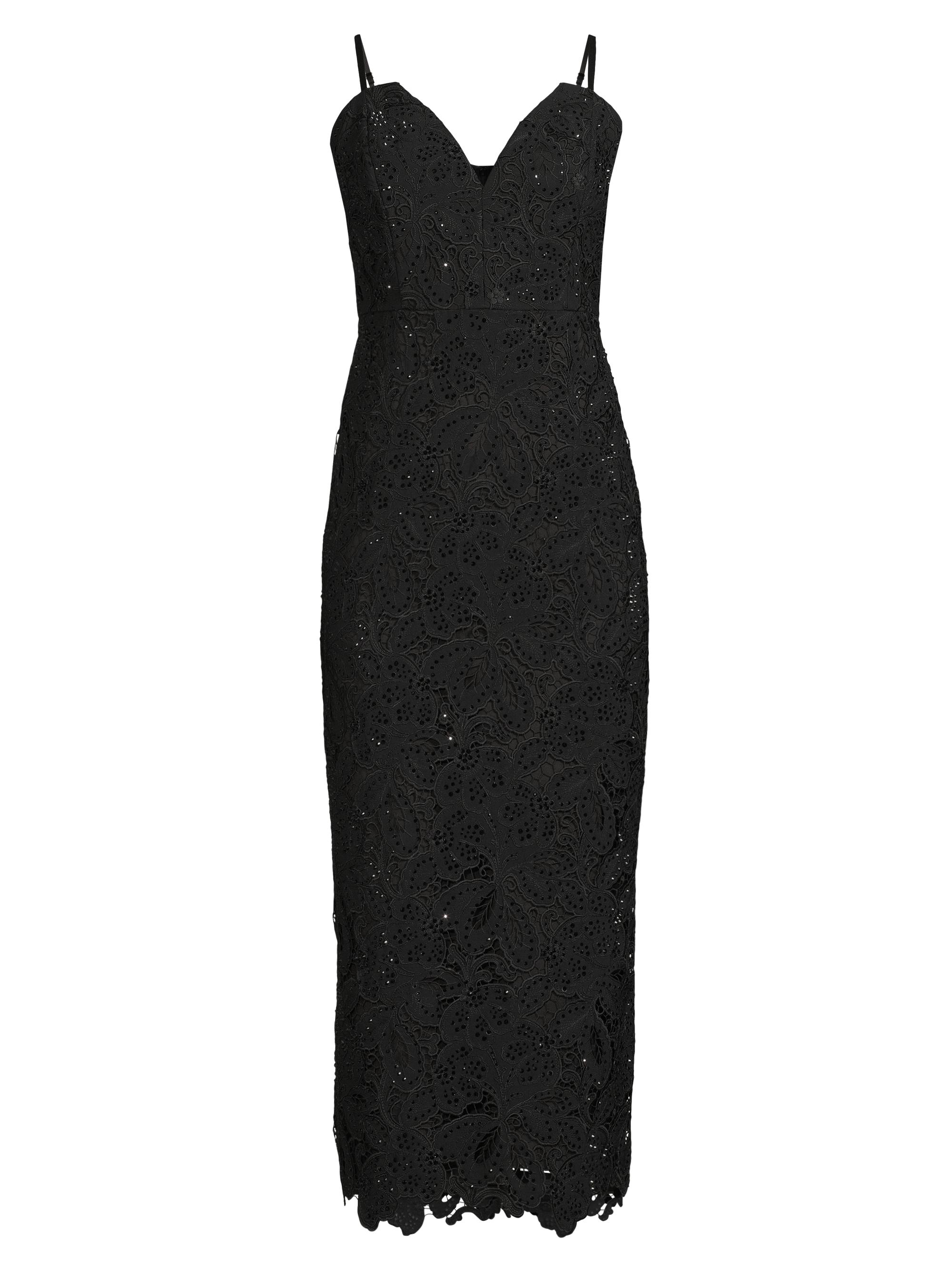 Ungaro Women's Ethella Beaded Lace Midi-Dress - Black