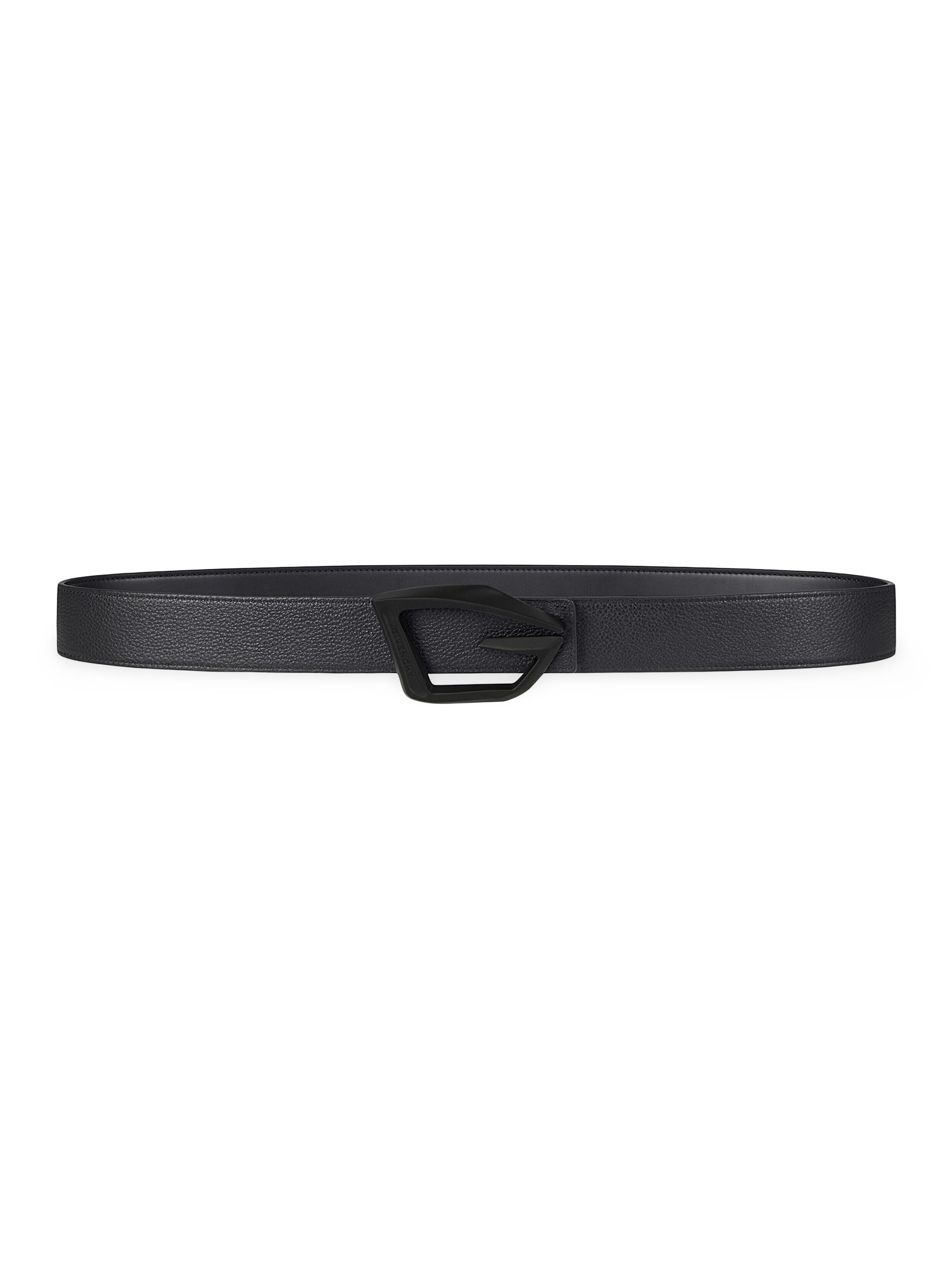 Givenchy Men's Giv-Cut Reversible Belt in Grained Leather - Black