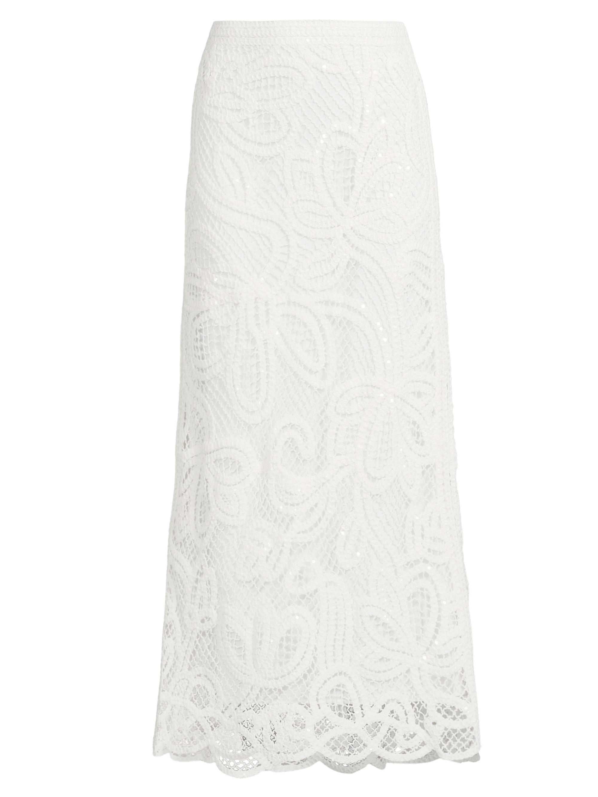 Ungaro Women's Rachael Crochet Sequin Maxi Skirt -