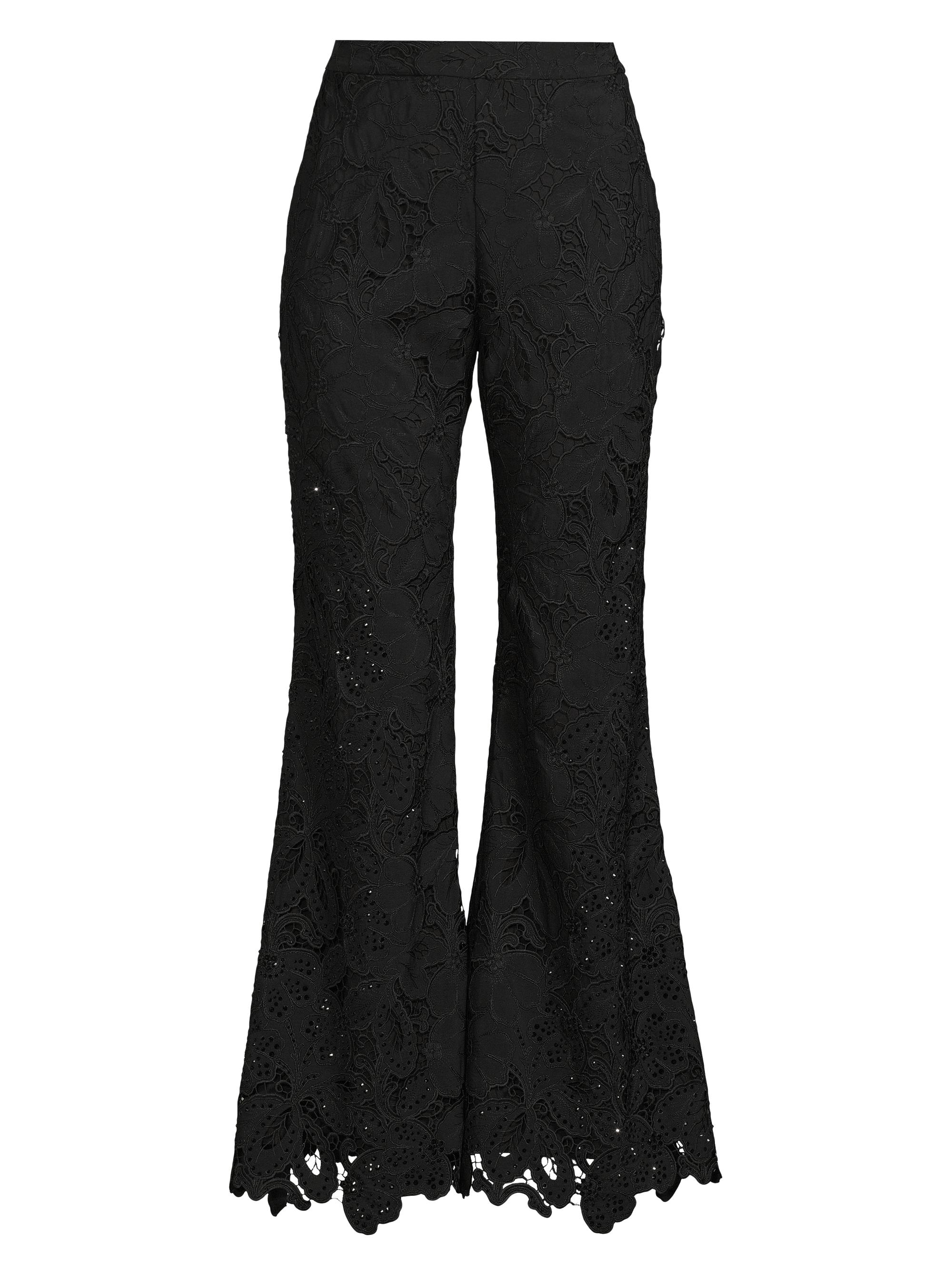 Ungaro Women's Shiela Beaded Lace Flare Pants - Black