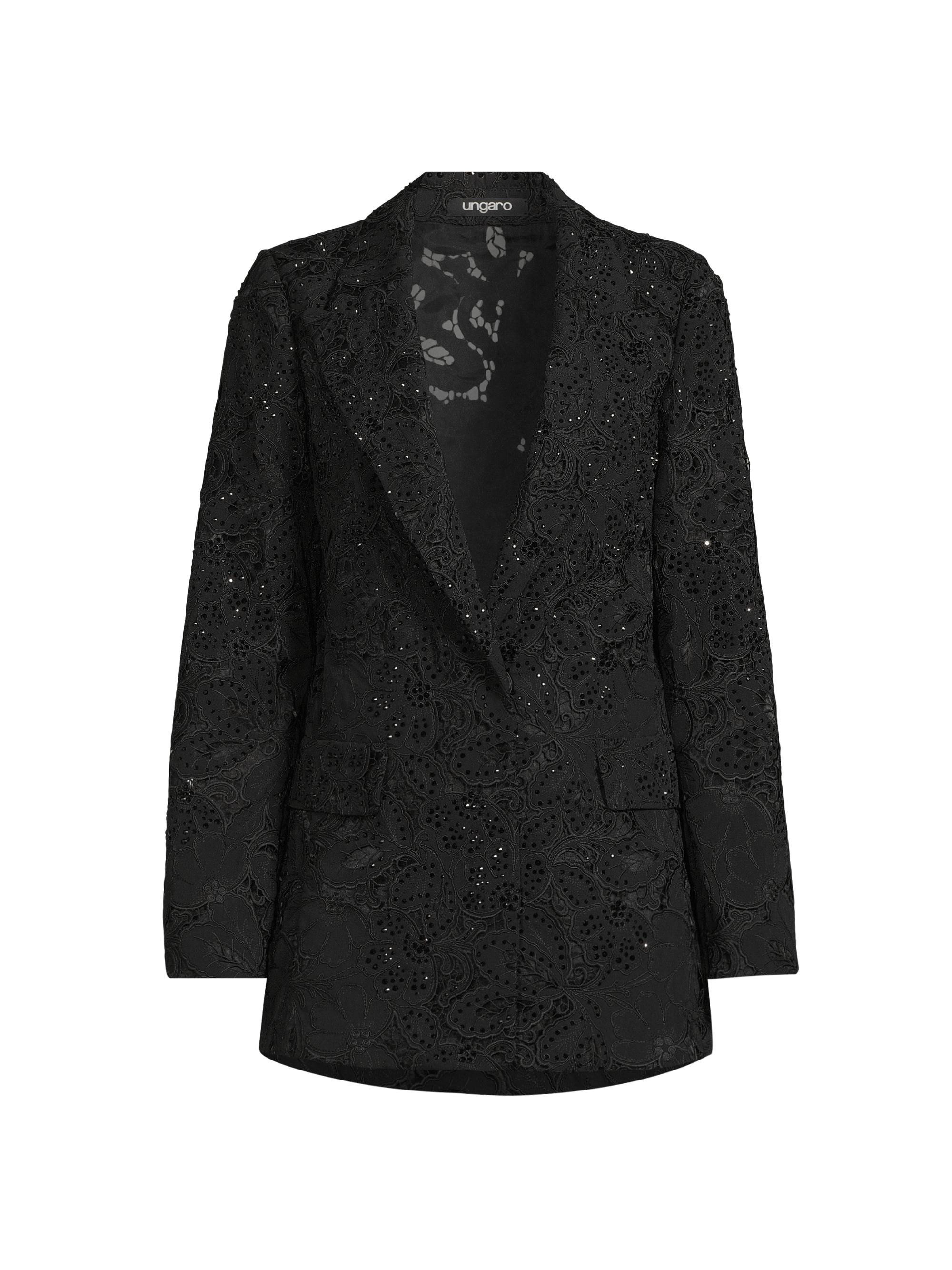 Ungaro Women's Spencer Beaded Lace Jacket - Black