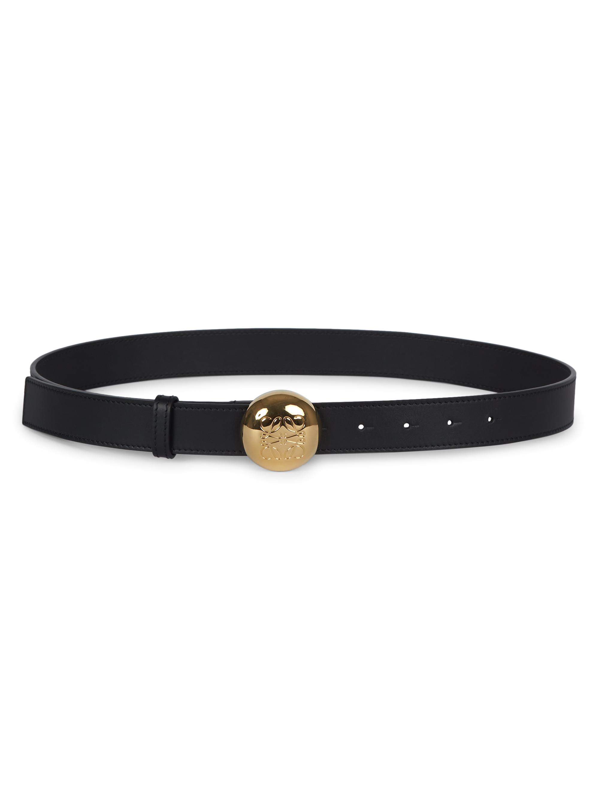 LOEWE Monogram Pebble Buckle Leather Belt | Saks Fifth Avenue