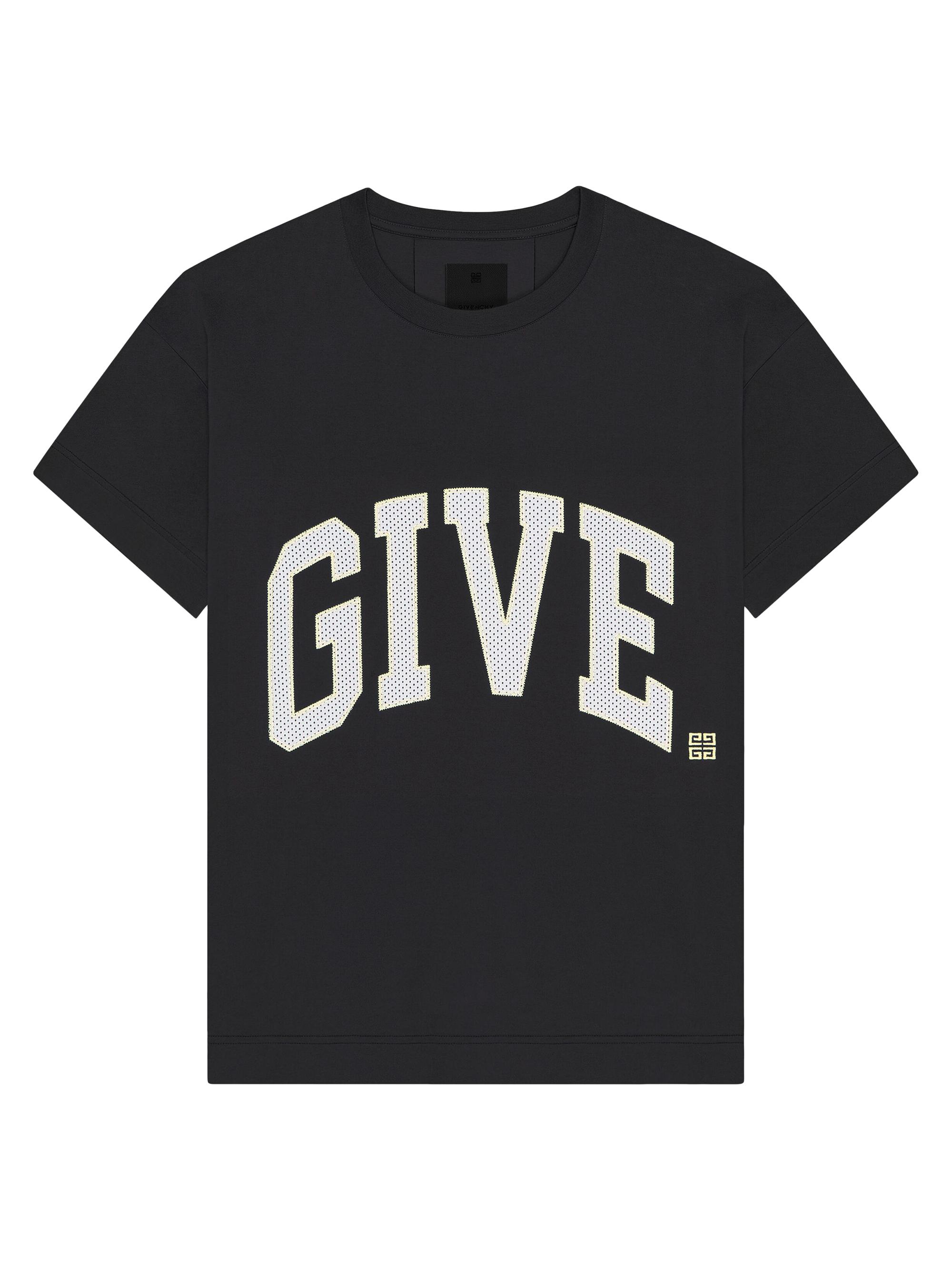 Givenchy Men's College Boxy Fit T-Shirt in Cotton - Black