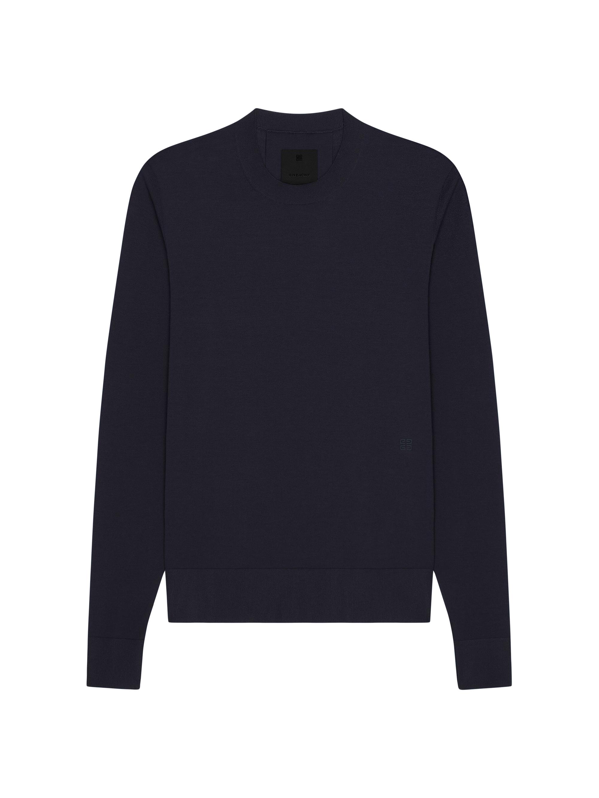Givenchy Men's Plage Sweater in Cotton and Silk - Night Blue